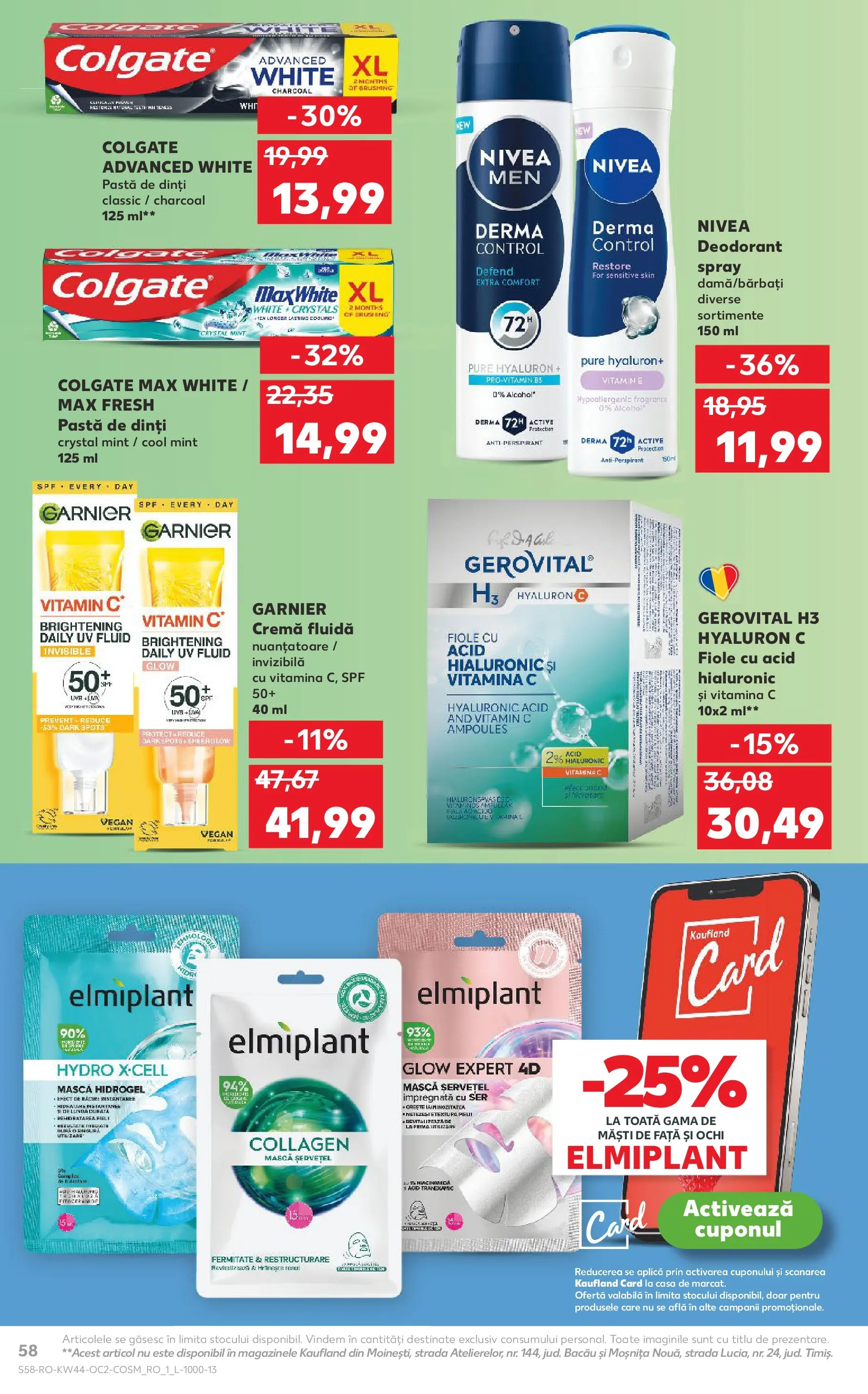 Catalog Kaufland 29 Octombrie - 3 Noiembrie 2025 | Pagina 58 | Produse: Cremă, Deodorant, Antiperspirant, Pastă de dinți