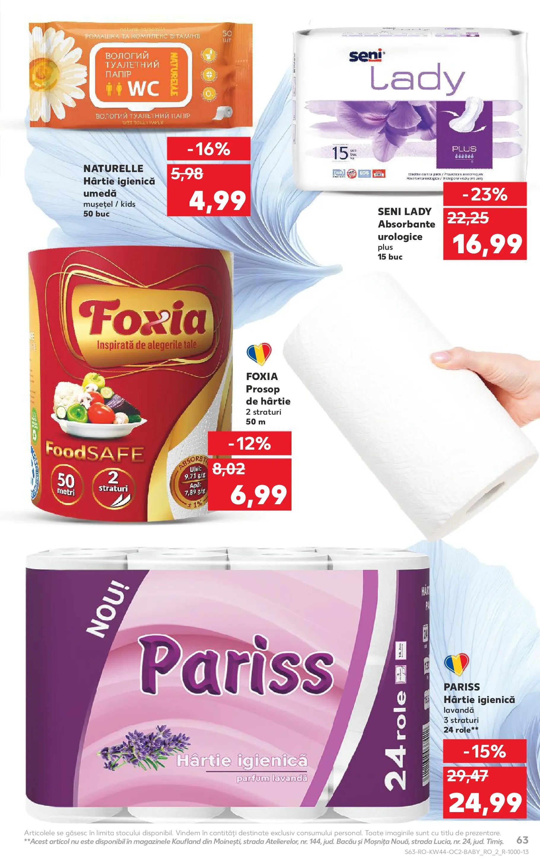 Catalog Kaufland 29 Octombrie - 3 Noiembrie 2025 | Pagina 63 | Produse: Role, Parfum, Absorbante, Apă