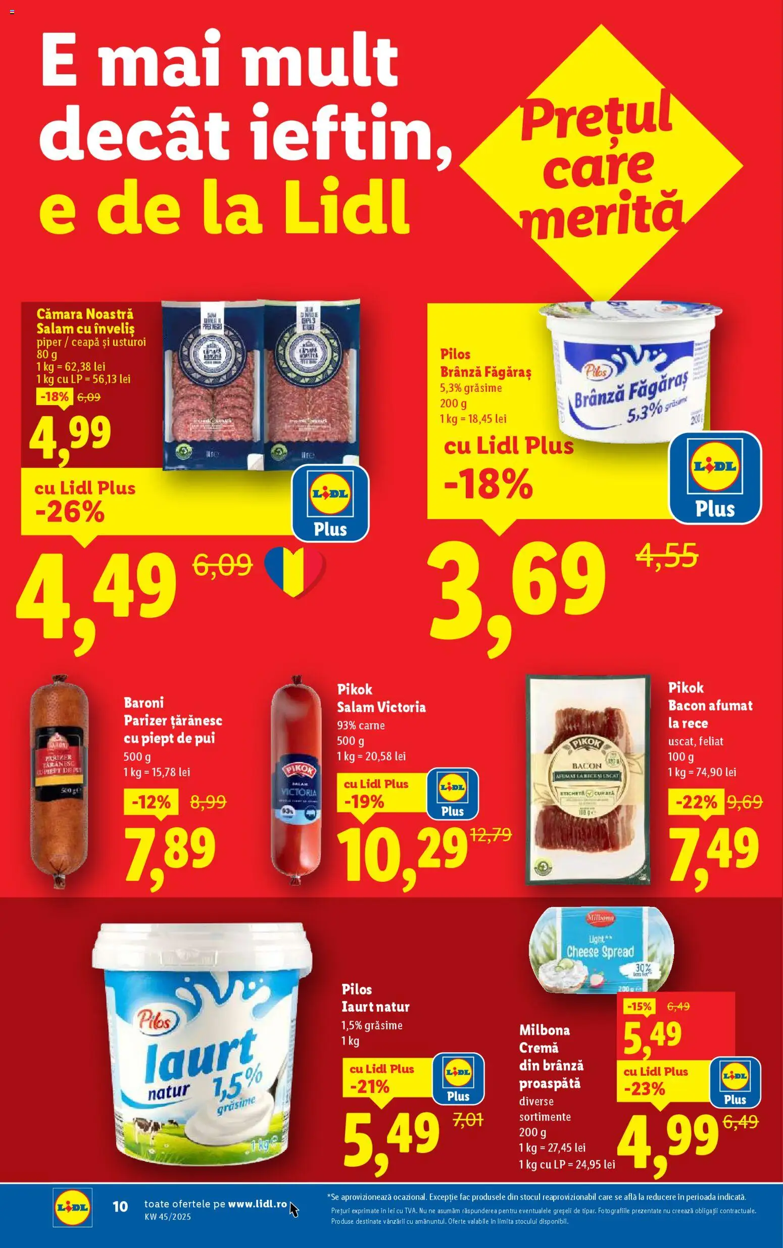 Catalog LIDL 3 - 8 Noiembrie 2025 | Pagina 10 | Produse: Bacon, Iaurt, Piper, Usturoi