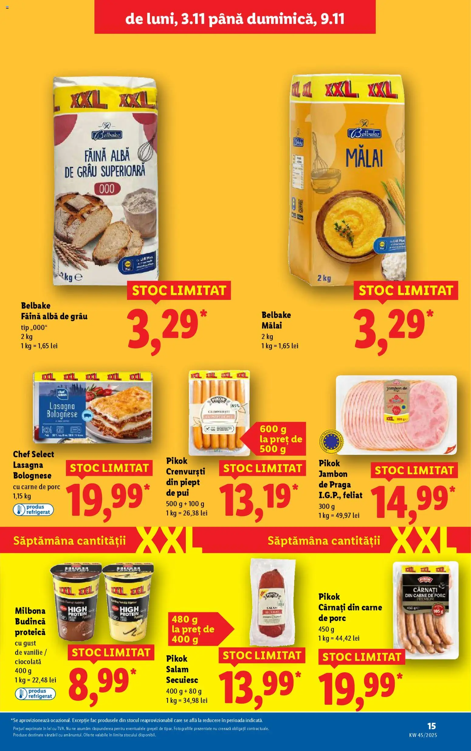 Catalog LIDL 3 - 8 Noiembrie 2025 | Pagina 15 | Produse: Hacıyatmaz Kedi Oyuncağı, Lasagna, Crenvurști, Carne De Porc