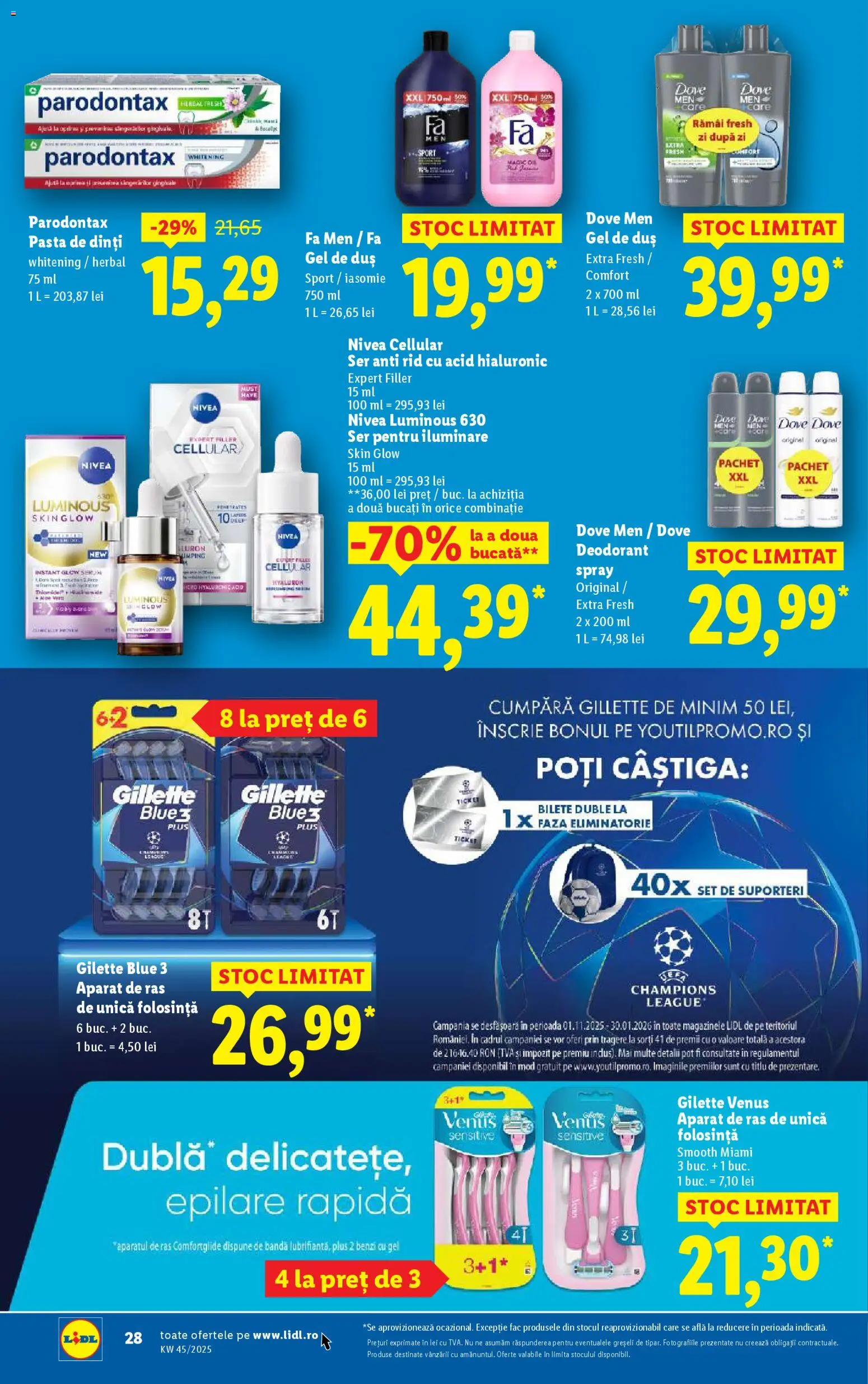 Catalog LIDL 3 - 8 Noiembrie 2025 | Pagina 28 | Produse: Serum, Aparat De Ras, Deodorant, Pastă de dinți