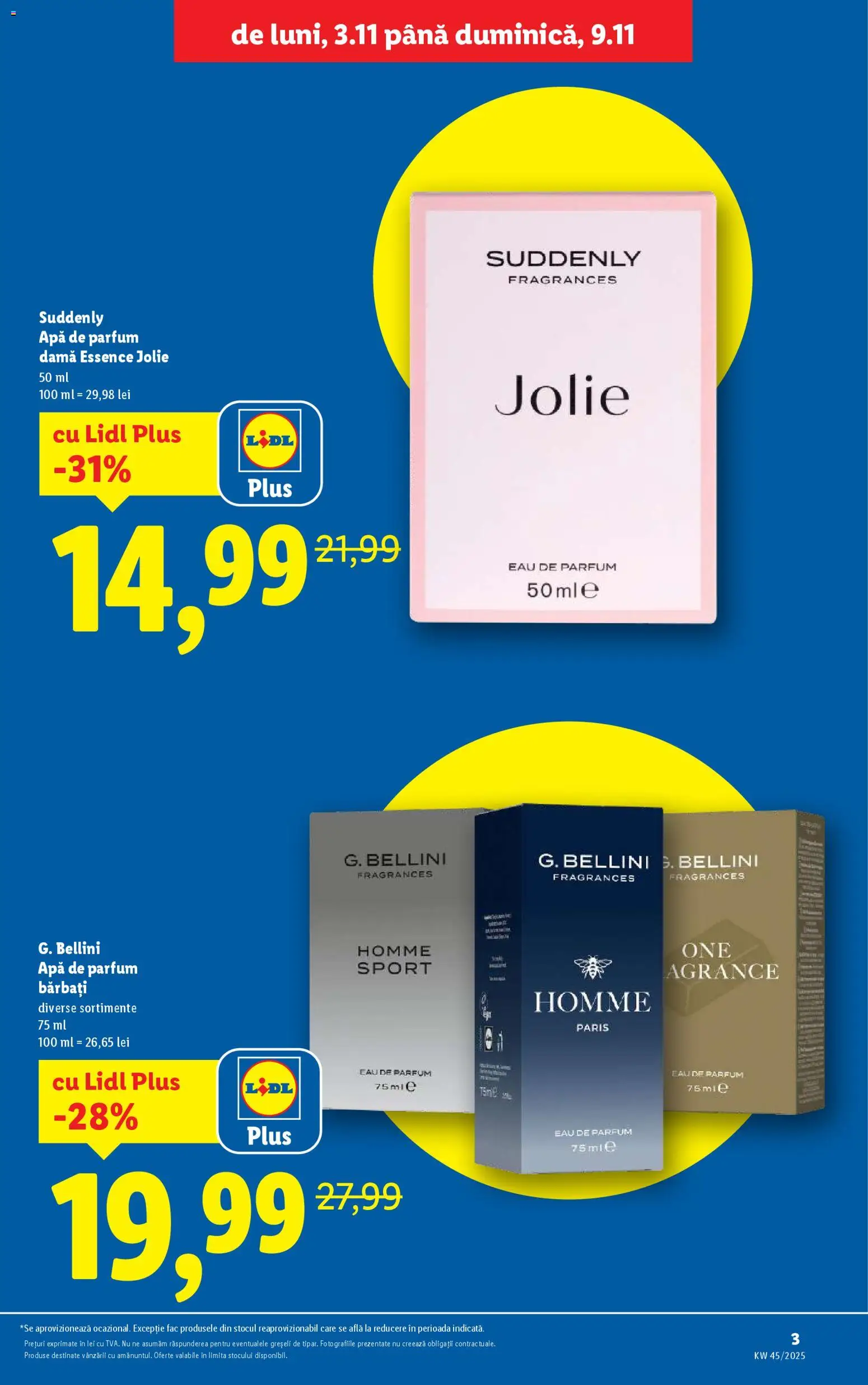 Catalog LIDL 3 - 8 Noiembrie 2025 | Pagina 3 | Produse: Apă de parfum, Parfum, Apă