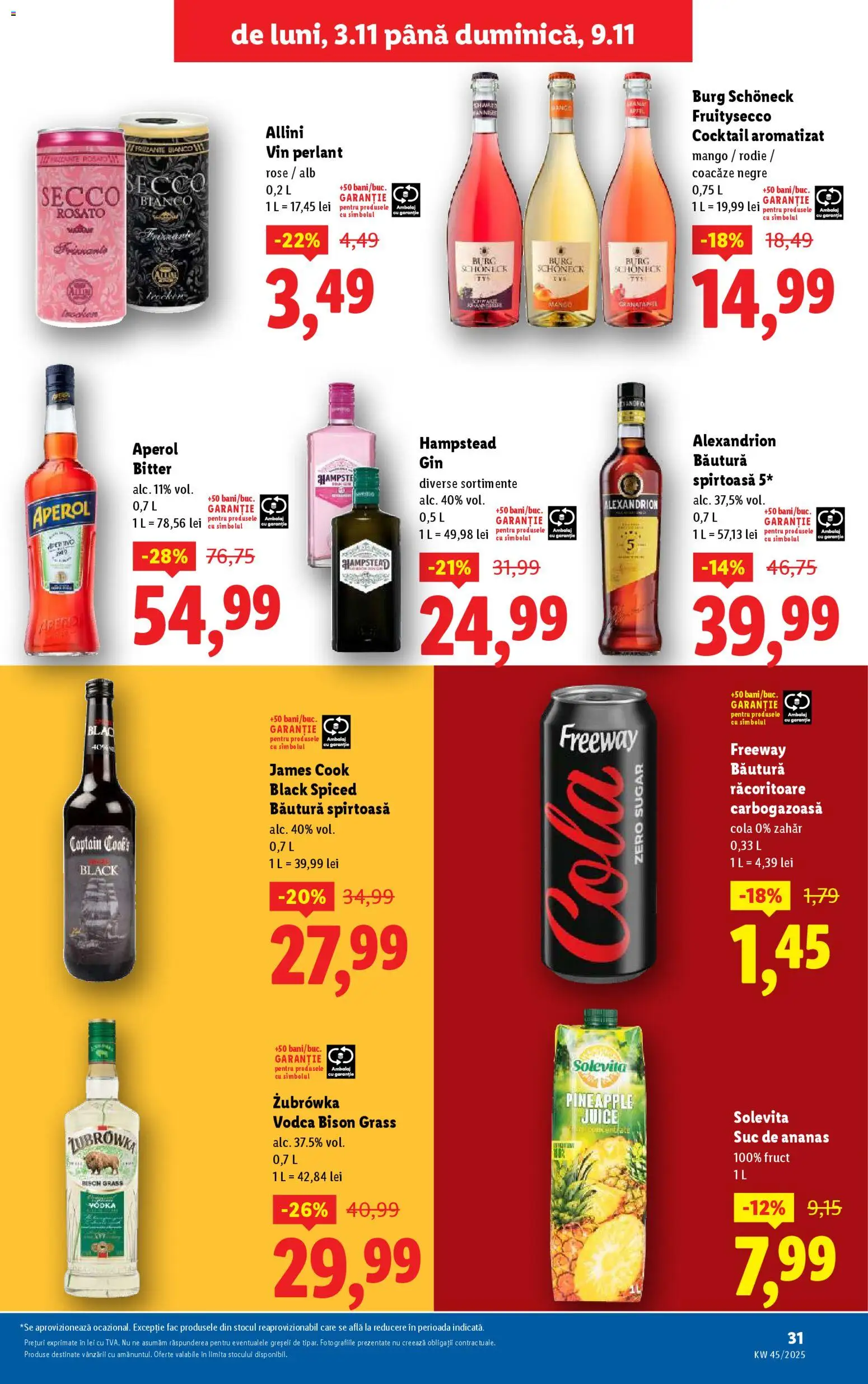 Catalog LIDL 3 - 8 Noiembrie 2025 | Pagina 31 | Produse: Su ısıtıcı, Amerikan servis, Vin, Gin