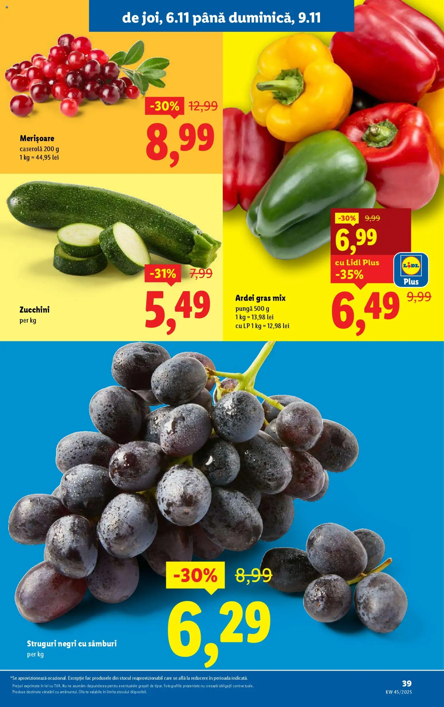 Catalog LIDL 3 - 8 Noiembrie 2025 | Pagina 39 | Produse: Struguri, Pungă, Ardei, Çocuk sutyeni