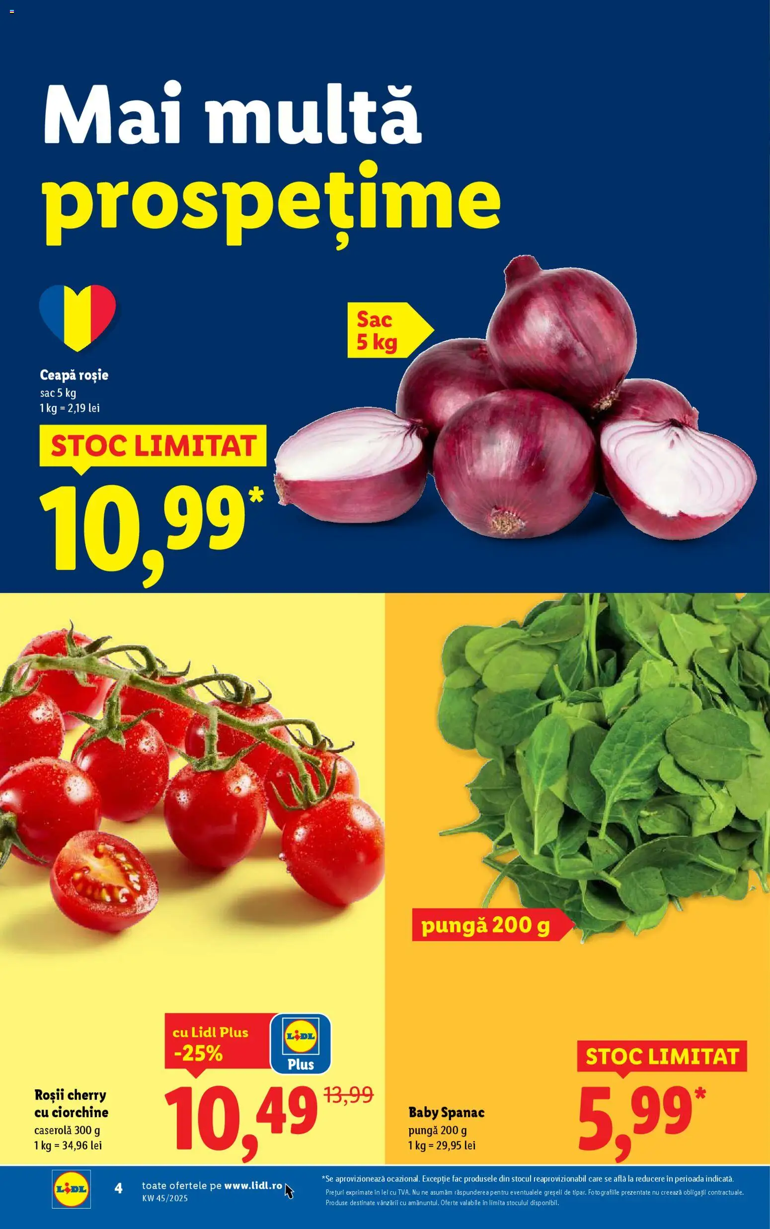 Catalog LIDL 3 - 8 Noiembrie 2025 | Pagina 4 | Produse: Pungă, Roșii, Ceapă