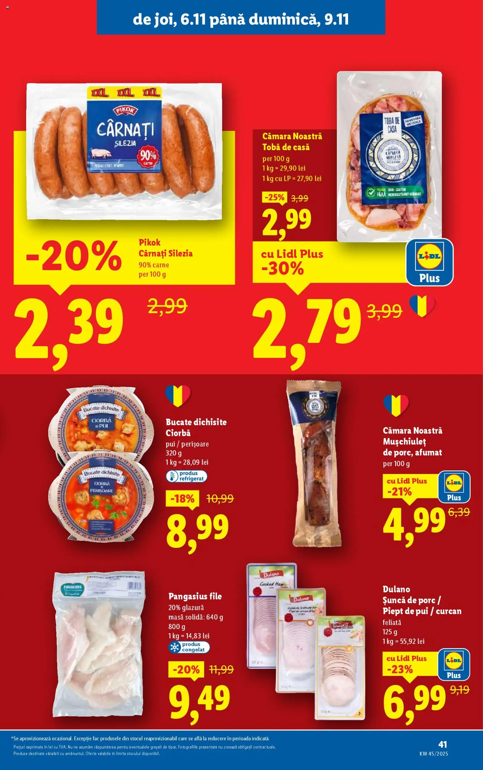 Catalog LIDL 3 - 8 Noiembrie 2025 | Pagina 41 | Produse: Masă, Hacıyatmaz Kedi Oyuncağı, Șuncă, Cârnați
