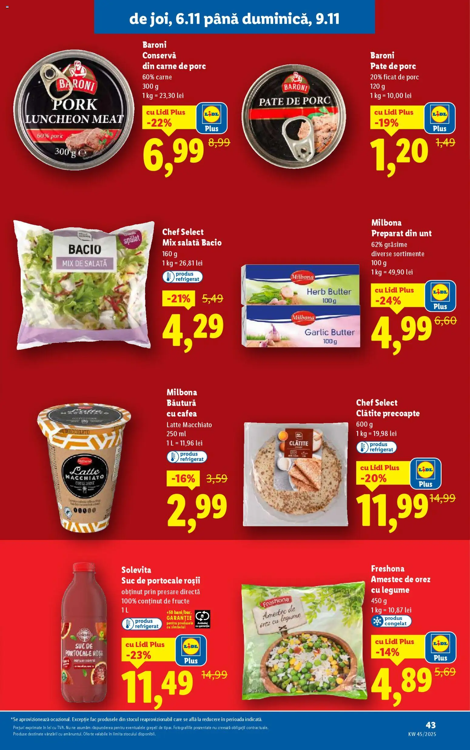 Catalog LIDL 3 - 8 Noiembrie 2025 | Pagina 43 | Produse: Suc, Roșii, Orez, Legume