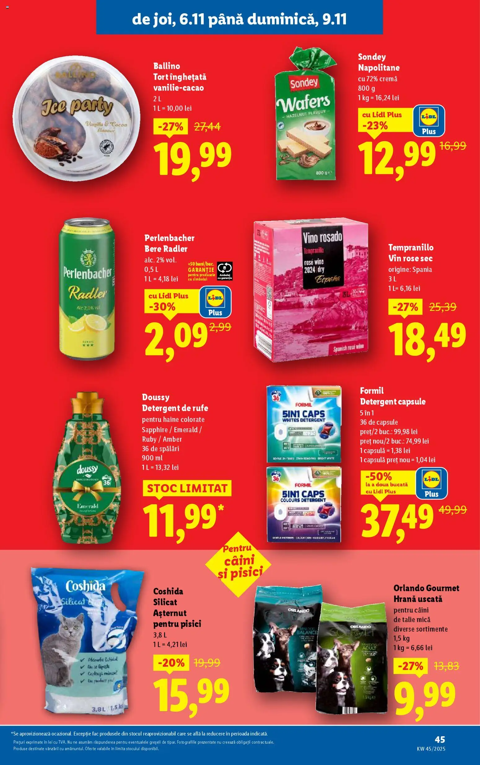 Catalog LIDL 3 - 8 Noiembrie 2025 | Pagina 45 | Produse: Cremă, Bere, Detergent, Haine