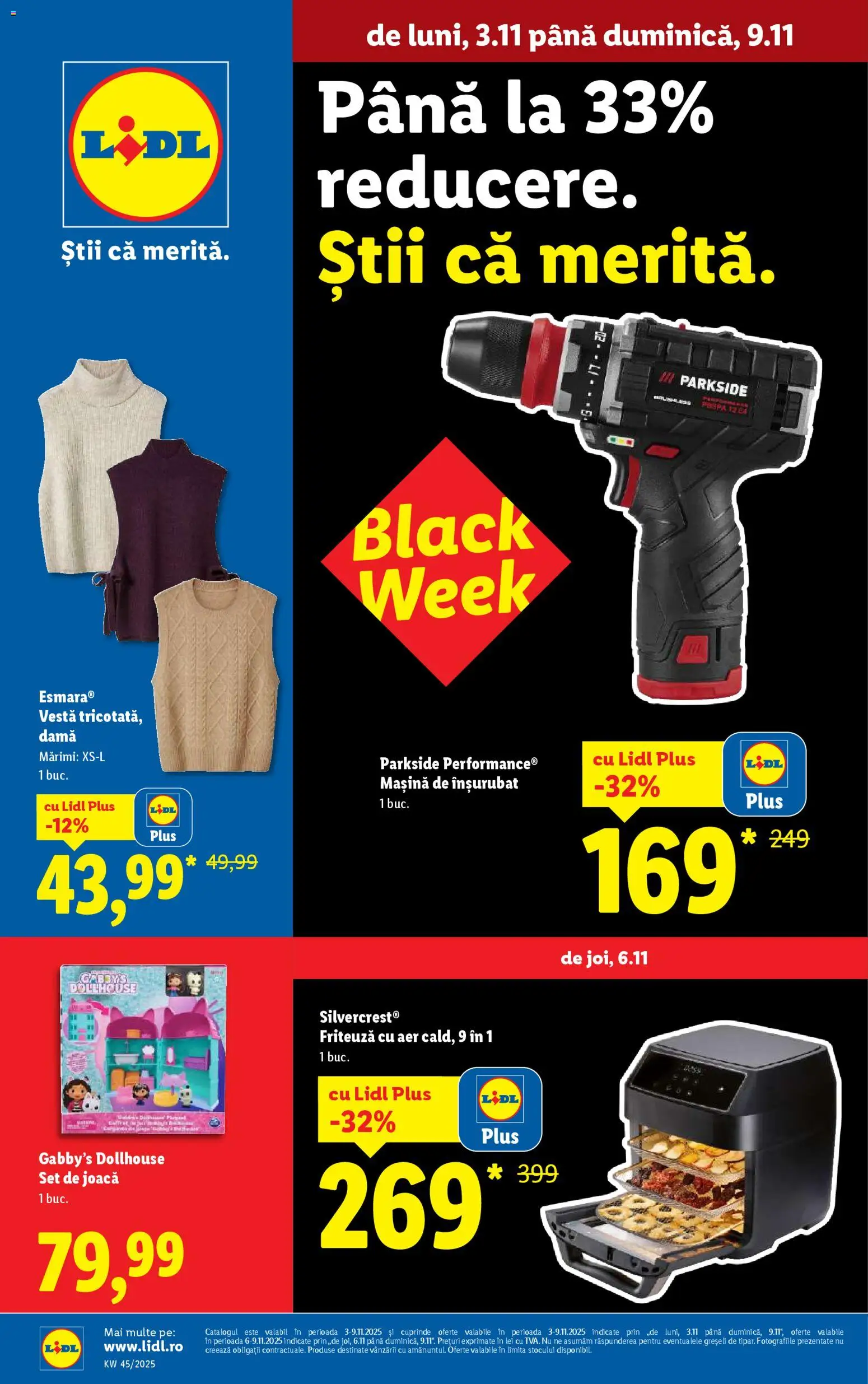 Catalog LIDL 3 - 8 Noiembrie 2025 | Pagina 1 | Produse: Friteuză, Vestă