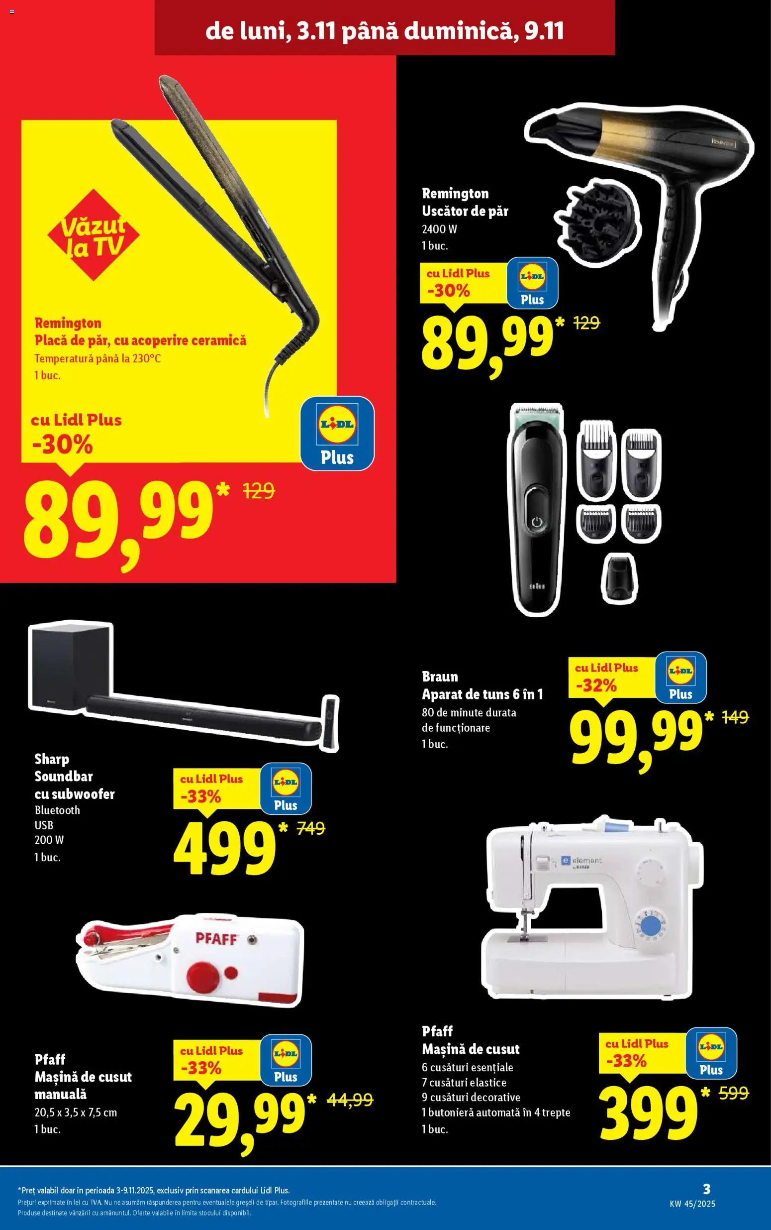 Catalog LIDL 3 - 8 Noiembrie 2025 | Pagina 3 | Produse: Trimmer, Soundbar, Uscător, Uscător De Păr