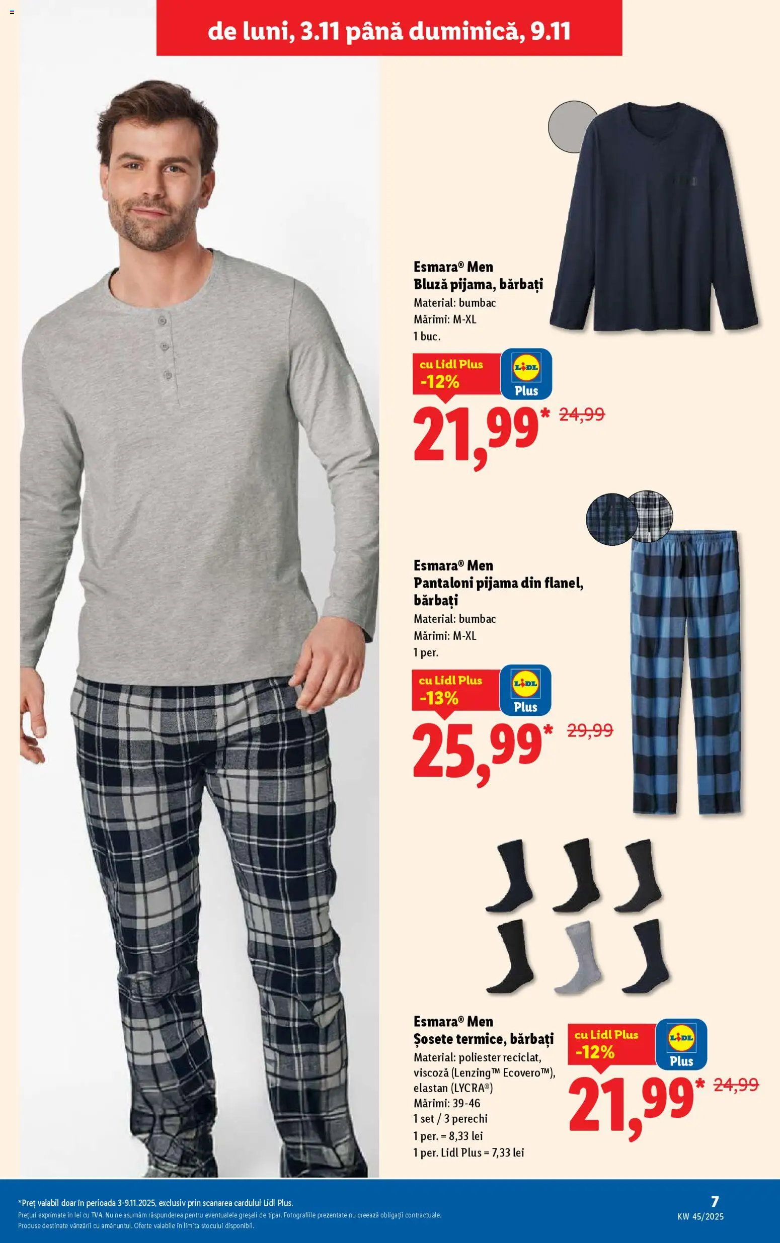 Catalog LIDL 3 - 8 Noiembrie 2025 | Pagina 7 | Produse: Bluză, Pantaloni, Șosete