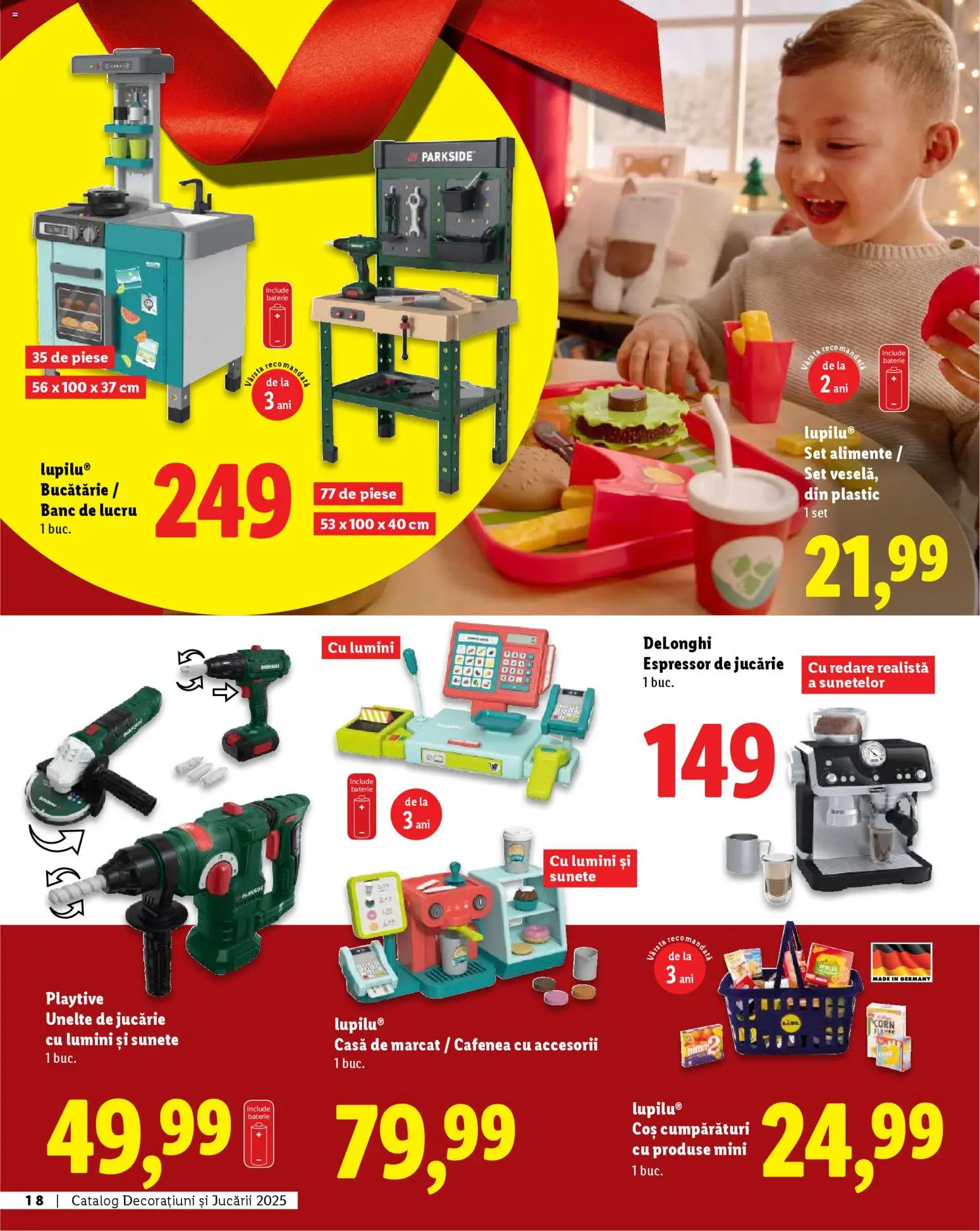 Catalog LIDL 6 Noiembrie - 30 Decembrie 2025 | Pagina 18 | Produse: Espressor, Coș, Bucătărie, Baterie