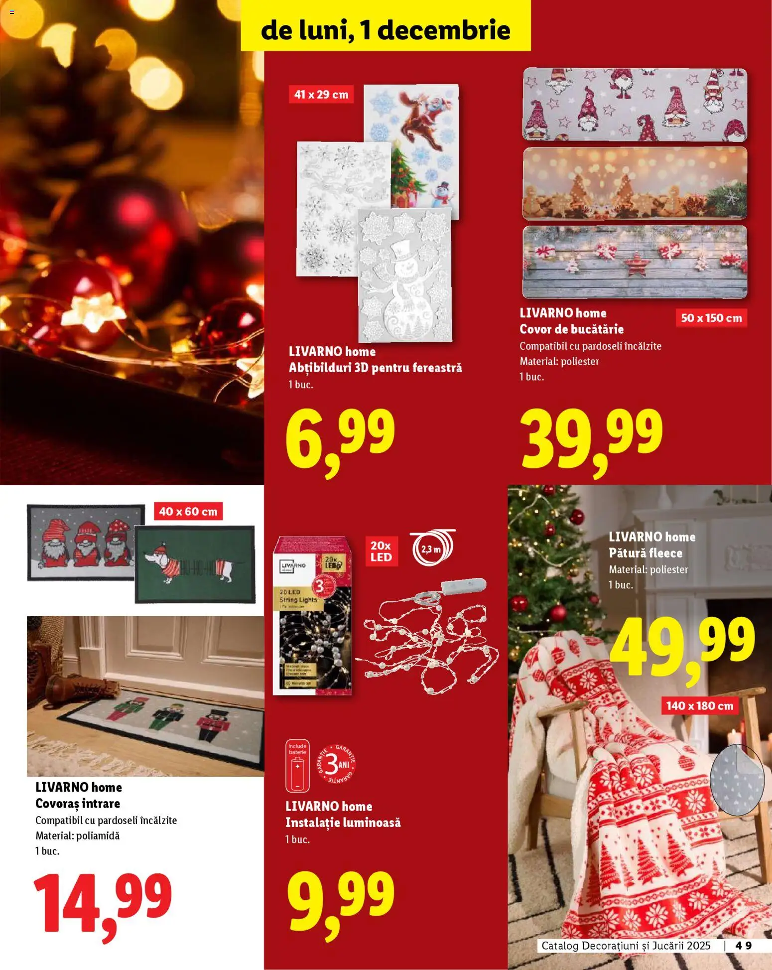 Catalog LIDL 6 Noiembrie - 30 Decembrie 2025 | Pagina 49 | Produse: Pătură, Bucătărie, Covor, Bisiklet Aparatları