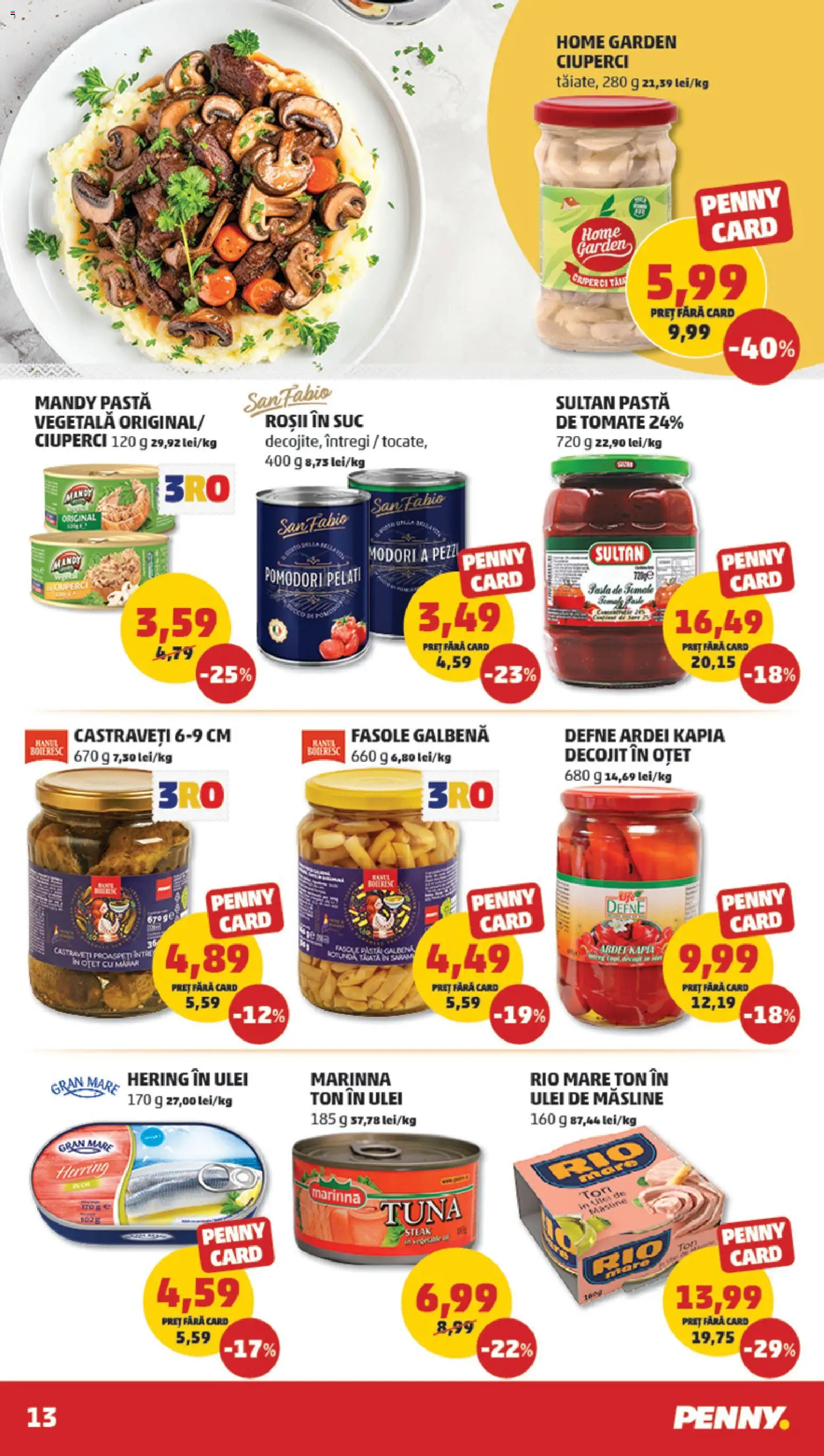 Catalog PENNY Market 29 Octombrie - 3 Noiembrie 2025 | Pagina 13 | Produse: Măsline, Ulei, Pastă de tomate, Suc