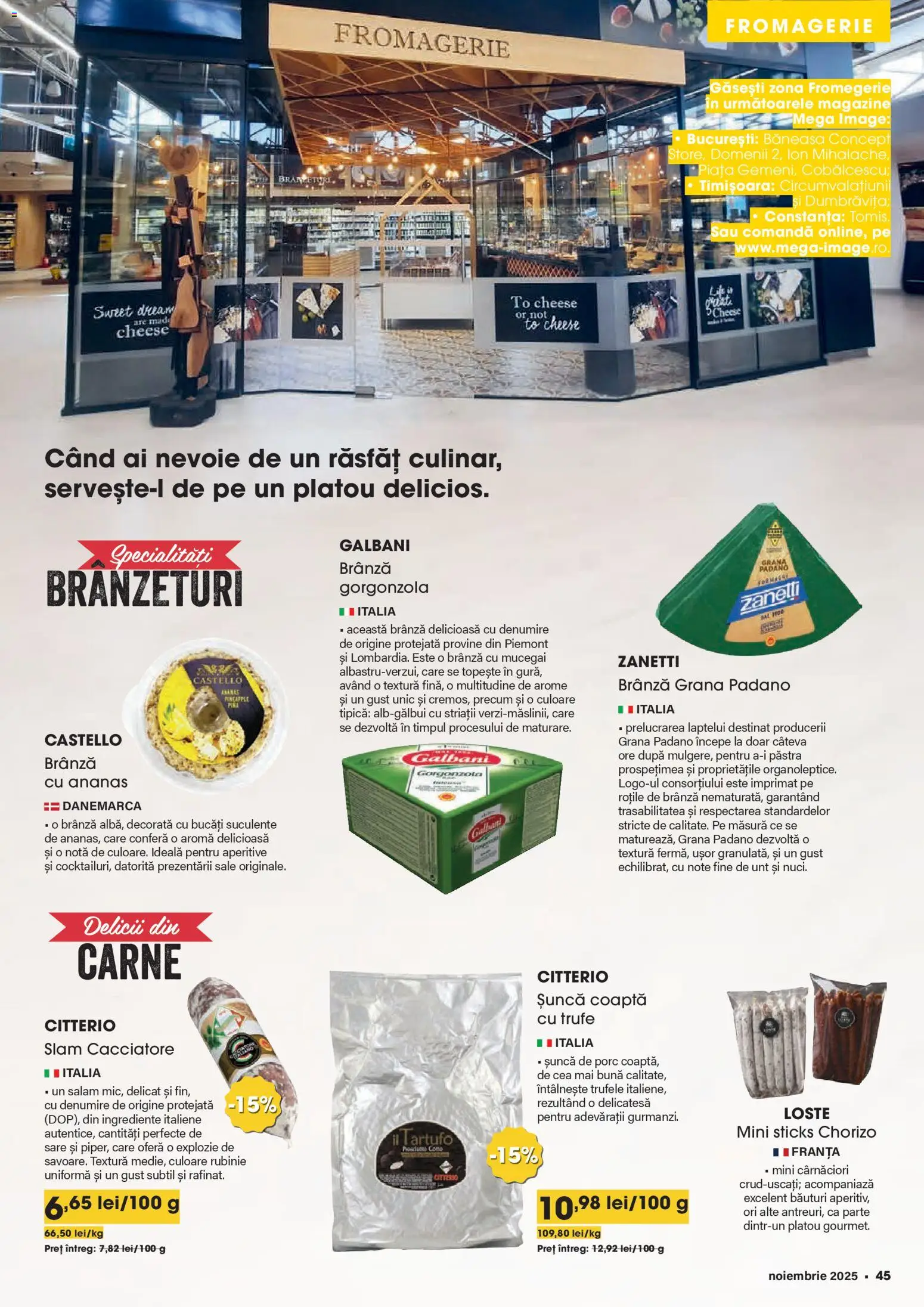 Catalog Mega Image 30 Octombrie - 24 Noiembrie 2025 | Pagina 45 | Produse: Unt, Salam, Șuncă, Sare
