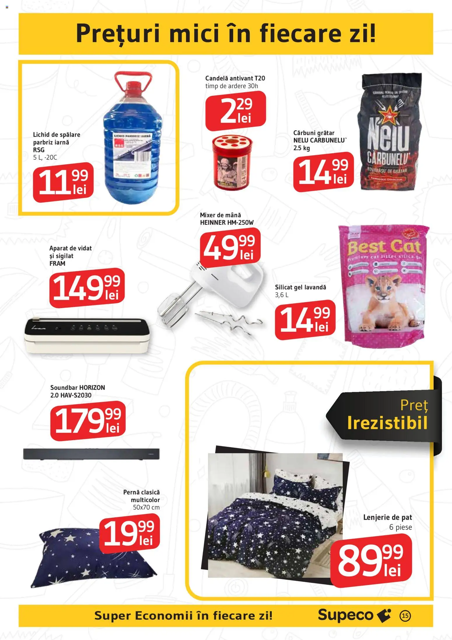Catalog Supeco 30 Octombrie - 11 Noiembrie 2025 | Pagina 15 | Produse: Mixer, Pat, Lenjerie de pat, Pernă