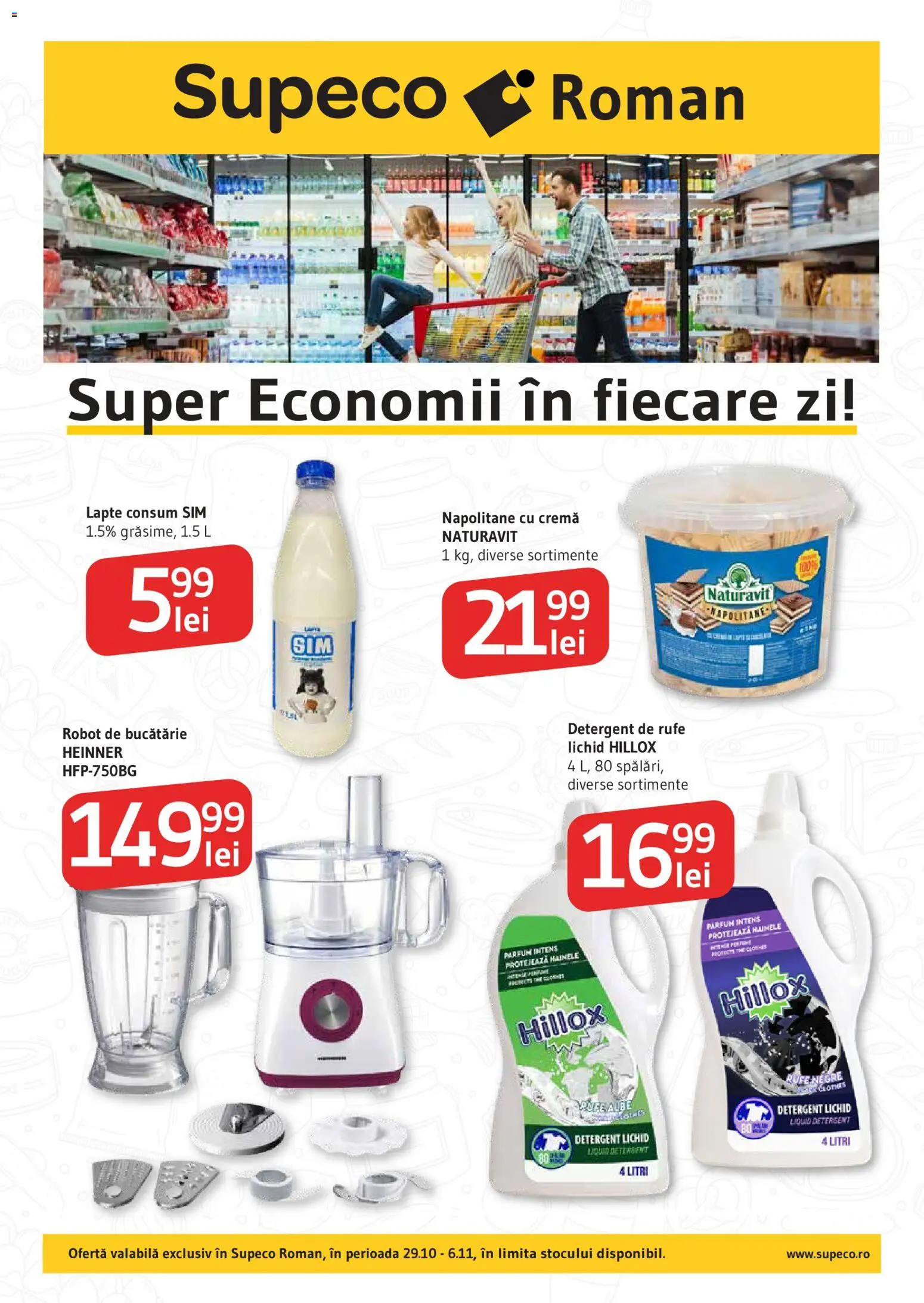 Catalog Supeco 29 Octombrie - 5 Noiembrie 2025 | Pagina 1 | Produse: Robot de bucătarie, Parfum, Napolitane, Detergent