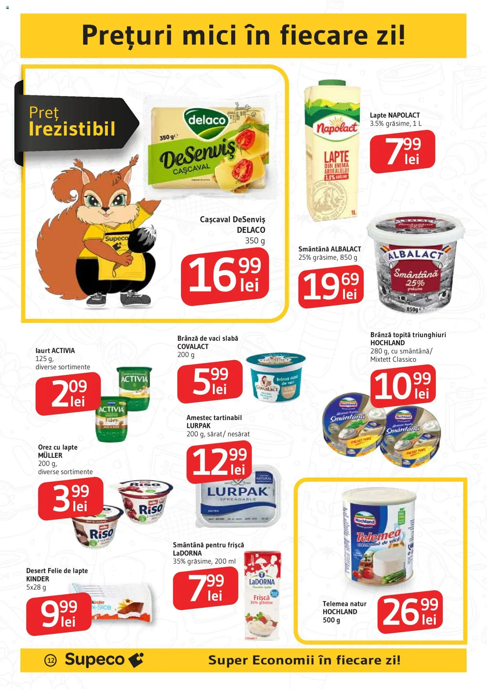 Catalog Supeco 29 Octombrie - 5 Noiembrie 2025 | Pagina 12 | Produse: Light Kedi Konservesi, Cașcaval, Orez, Smântână