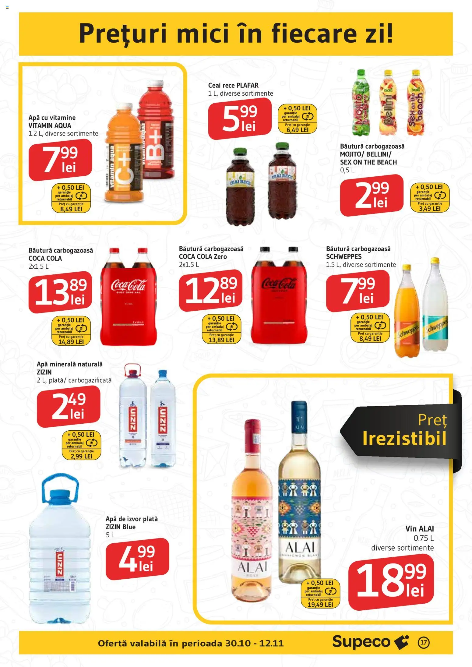 Catalog Supeco 29 Octombrie - 5 Noiembrie 2025 | Pagina 17 | Produse: Yazı tahtası kalemi, Vin, Apă cu vitamine, Apă