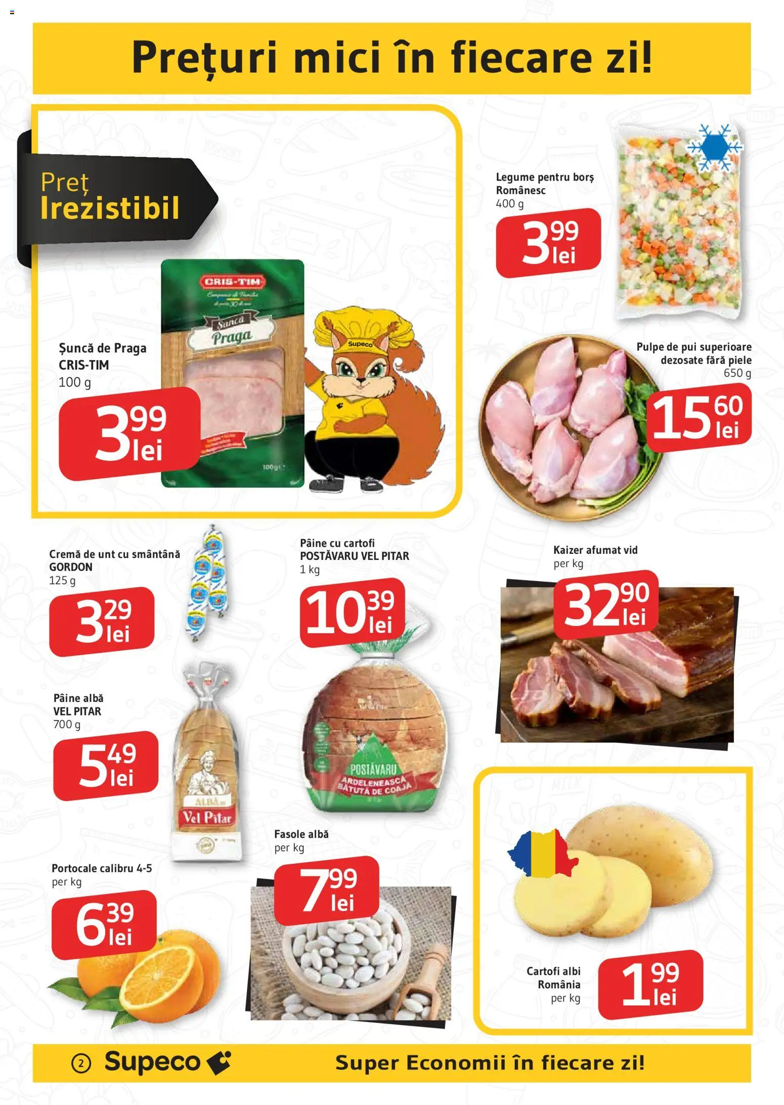 Catalog Supeco 29 Octombrie - 5 Noiembrie 2025 | Pagina 2 | Produse: Cremă, Pâine, Portocale, Fasole albă
