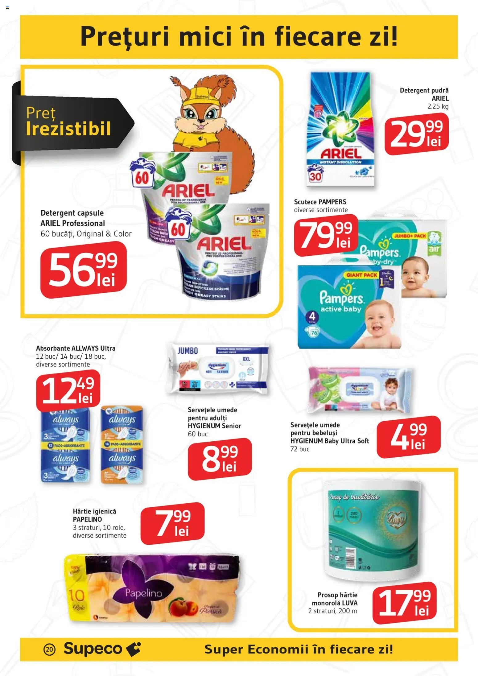 Catalog Supeco 29 Octombrie - 5 Noiembrie 2025 | Pagina 20 | Produse: Mici, Detergent, Absorbante, Scutece