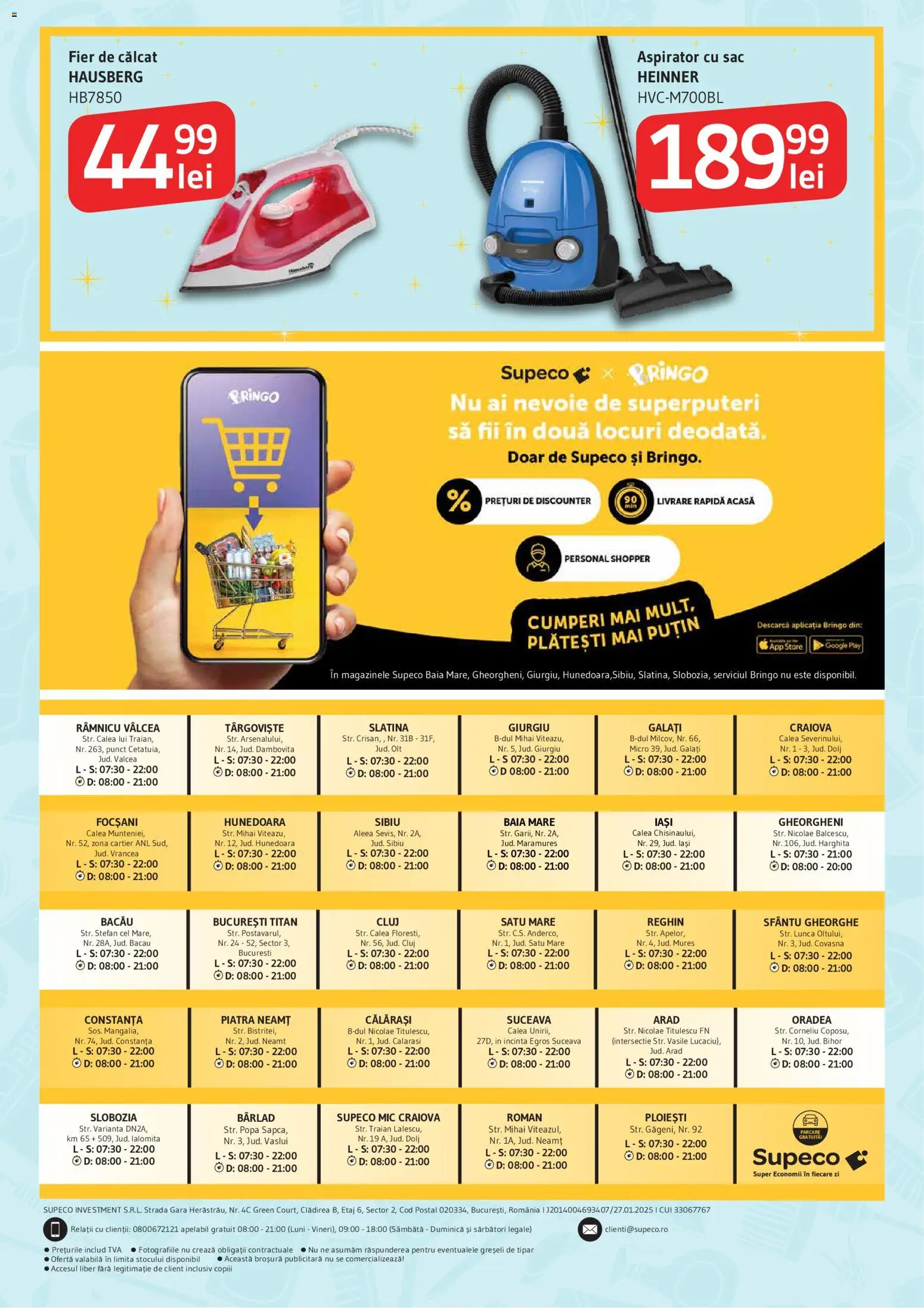 Catalog Supeco 30 Octombrie - 11 Noiembrie 2025 | Pagina 10 | Produse: Fier de călcat, Aspirator