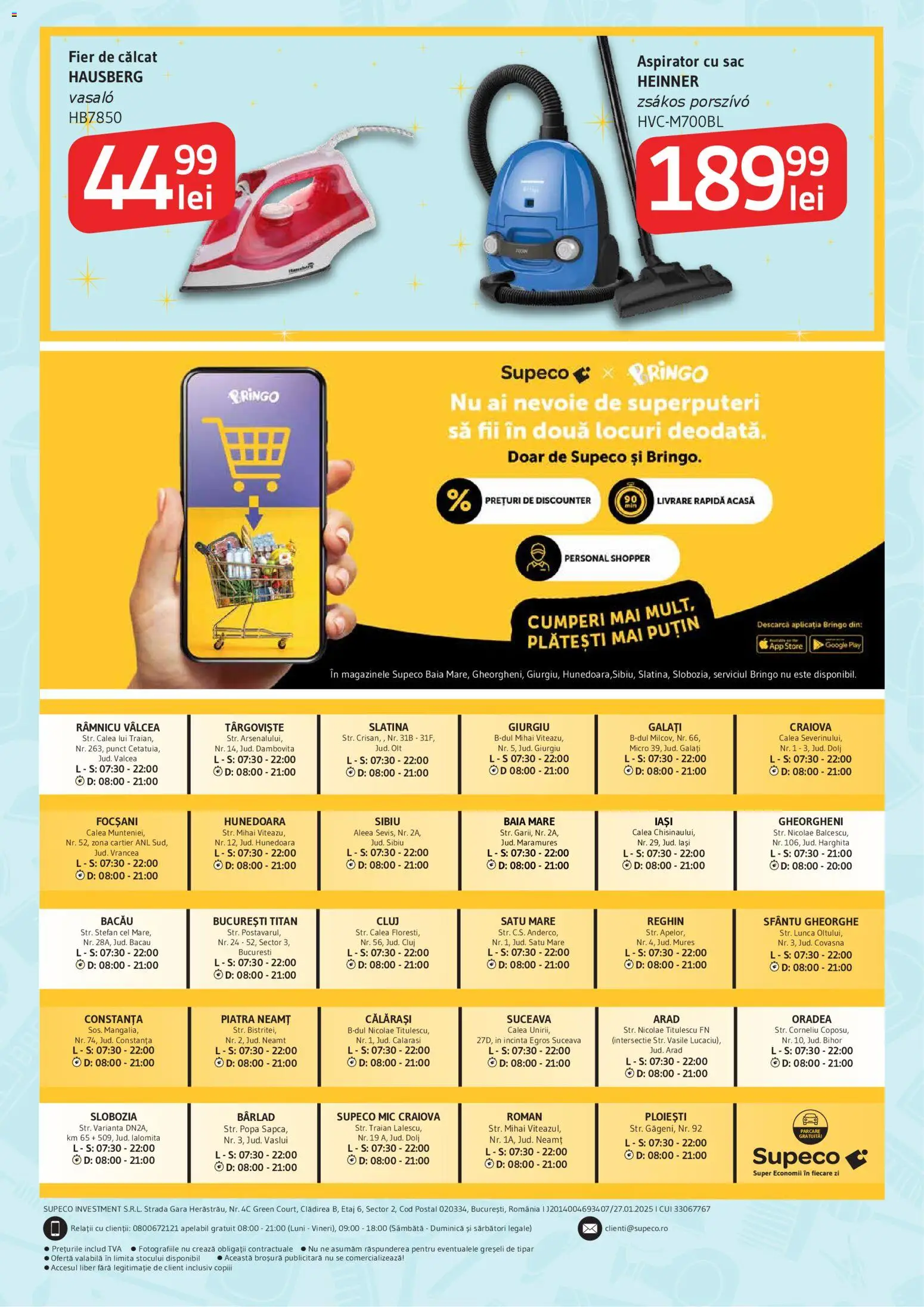 Catalog Supeco 30 Octombrie - 11 Noiembrie 2025 | Pagina 10 | Produse: Fier de călcat, Aspirator