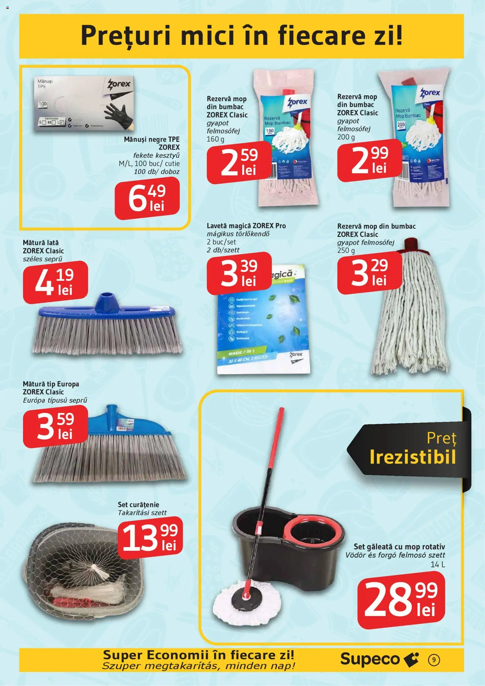 Catalog Supeco 30 Octombrie - 11 Noiembrie 2025 | Pagina 9 | Produse: Mănuși, Mop, Cutie, Mici