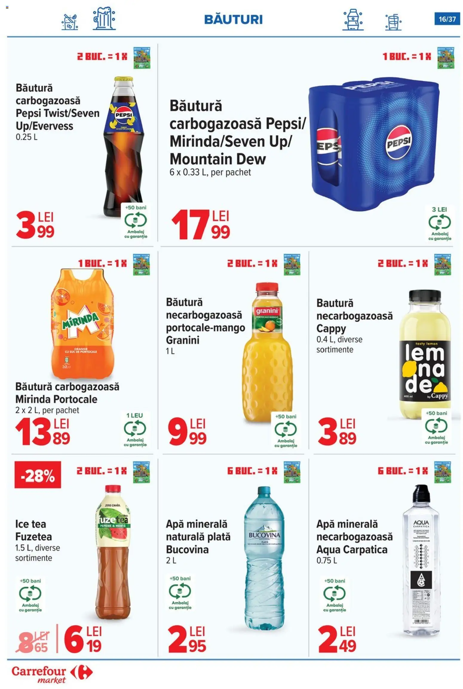 Catalog Carrefour 29 Octombrie - 3 Noiembrie 2025 | Pagina 19 | Produse: Suc, Portocale, Ice tea, Mango