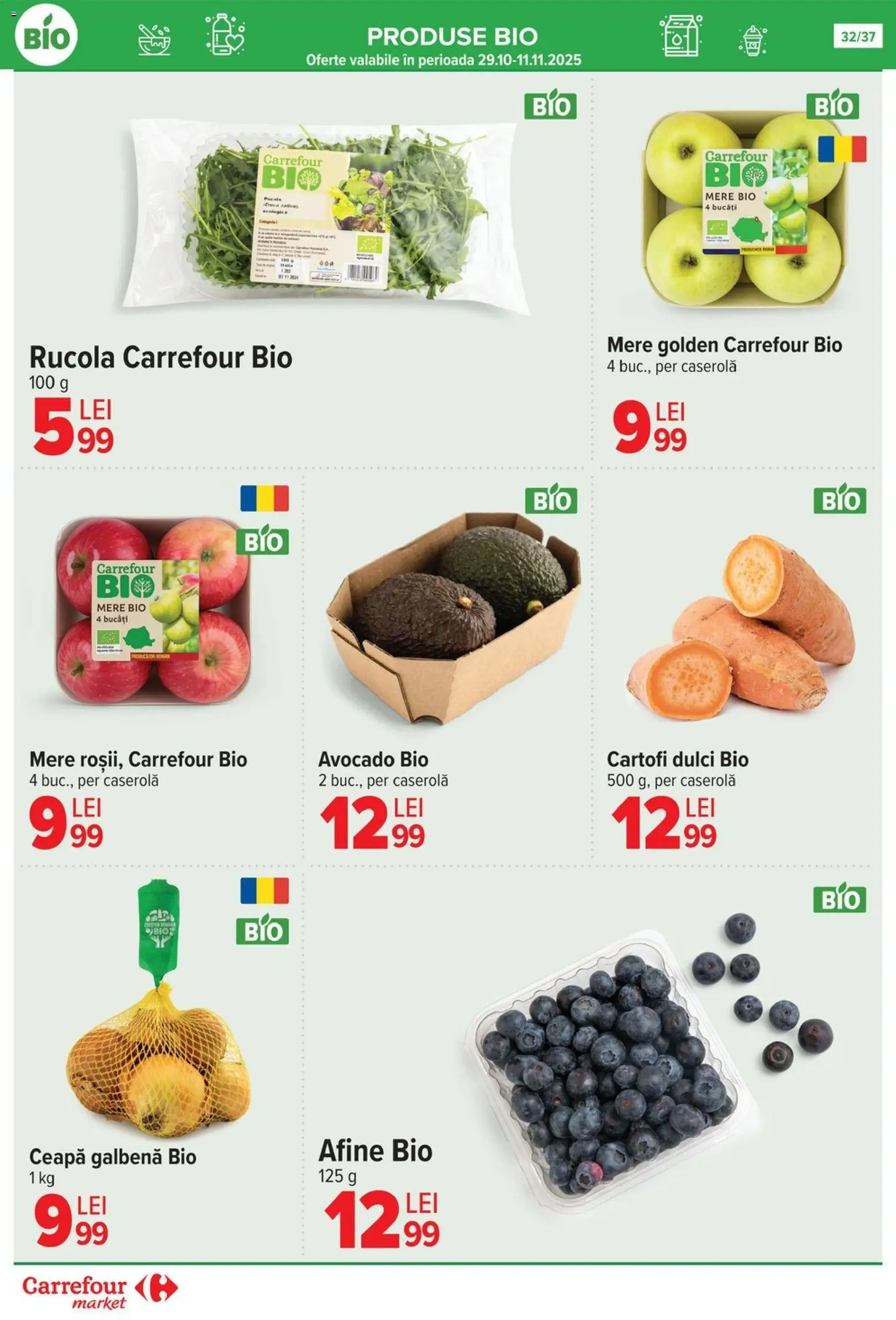Catalog Carrefour 29 Octombrie - 3 Noiembrie 2025 | Pagina 35 | Produse: Şerit ödül, Taneli organik hardal, Avocado, Ceapă