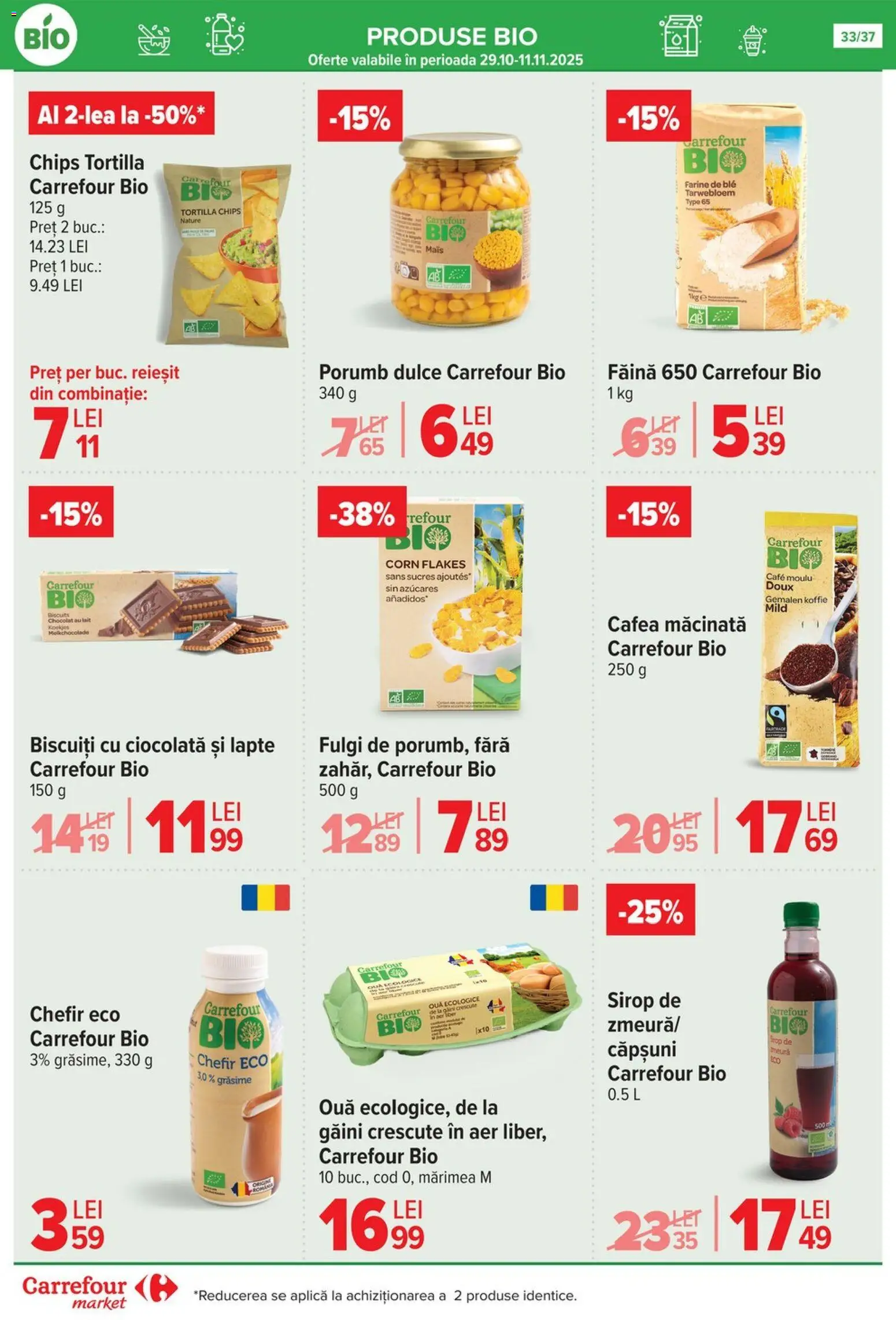 Catalog Carrefour 29 Octombrie - 3 Noiembrie 2025 | Pagina 36 | Produse: Ciocolată, Făină, Sirop, Fulgi