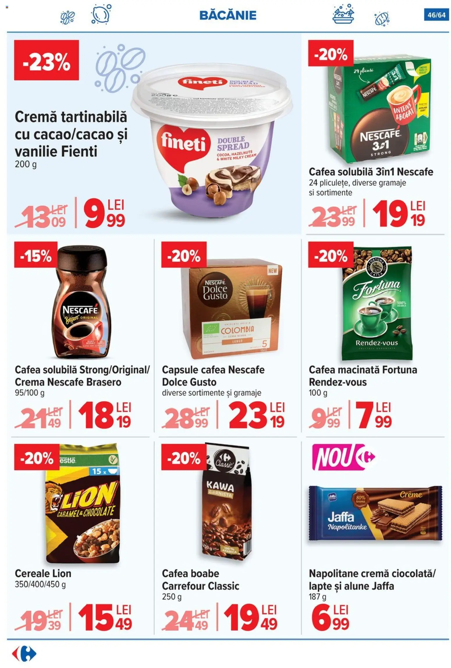 Catalog Carrefour 29 Octombrie - 3 Noiembrie 2025 | Pagina 49 | Produse: Napolitane, Cremă, Cafea, Cereale