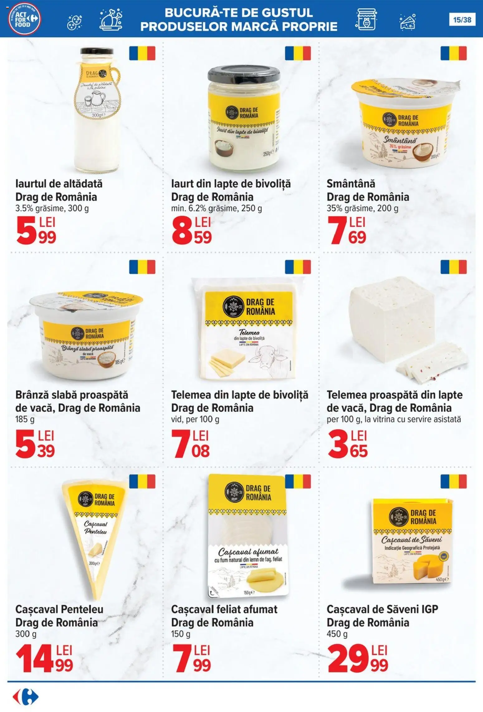 Catalog Carrefour 29 Octombrie - 10 Noiembrie 2025 | Pagina 15 | Produse: Vitrină, Cașcaval, Lapte, Smântână