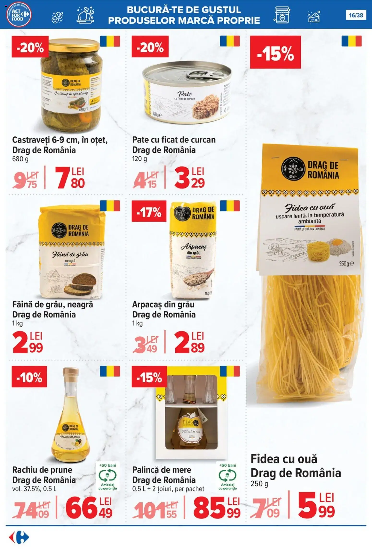 Catalog Carrefour 29 Octombrie - 10 Noiembrie 2025 | Pagina 16 | Produse: Pate, Făină, Prune, Castraveți