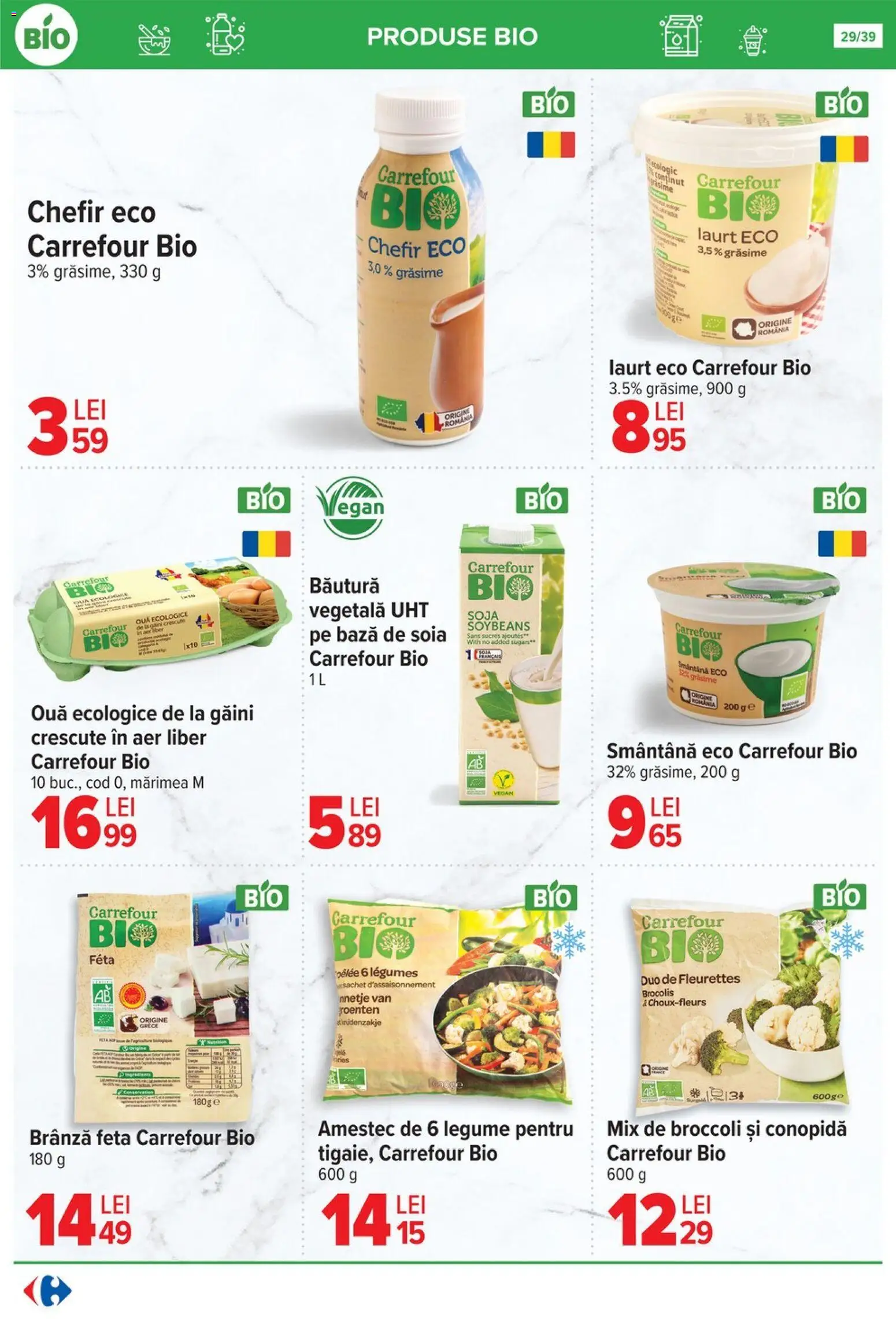 Catalog Carrefour 29 Octombrie - 10 Noiembrie 2025 | Pagina 29 | Produse: Brânză, Ouă, Smântână, Legume