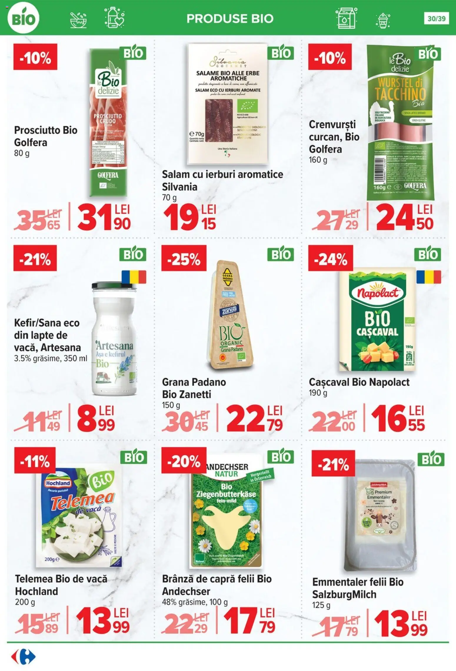 Catalog Carrefour 29 Octombrie - 10 Noiembrie 2025 | Pagina 30 | Produse: Cașcaval, Lapte, Brânză, Salam