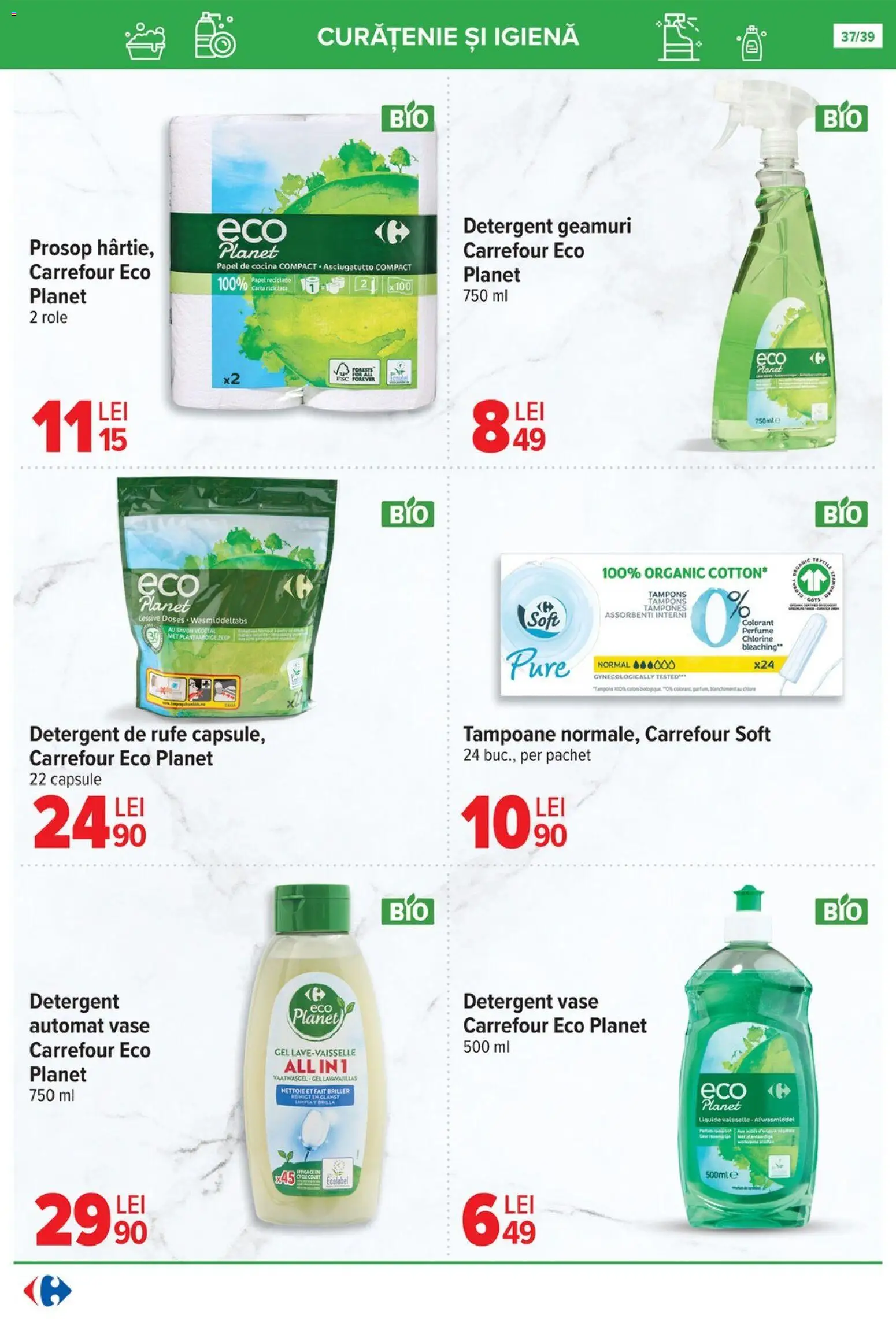 Catalog Carrefour 29 Octombrie - 10 Noiembrie 2025 | Pagina 37 | Produse: Role, Detergent, Tampoane