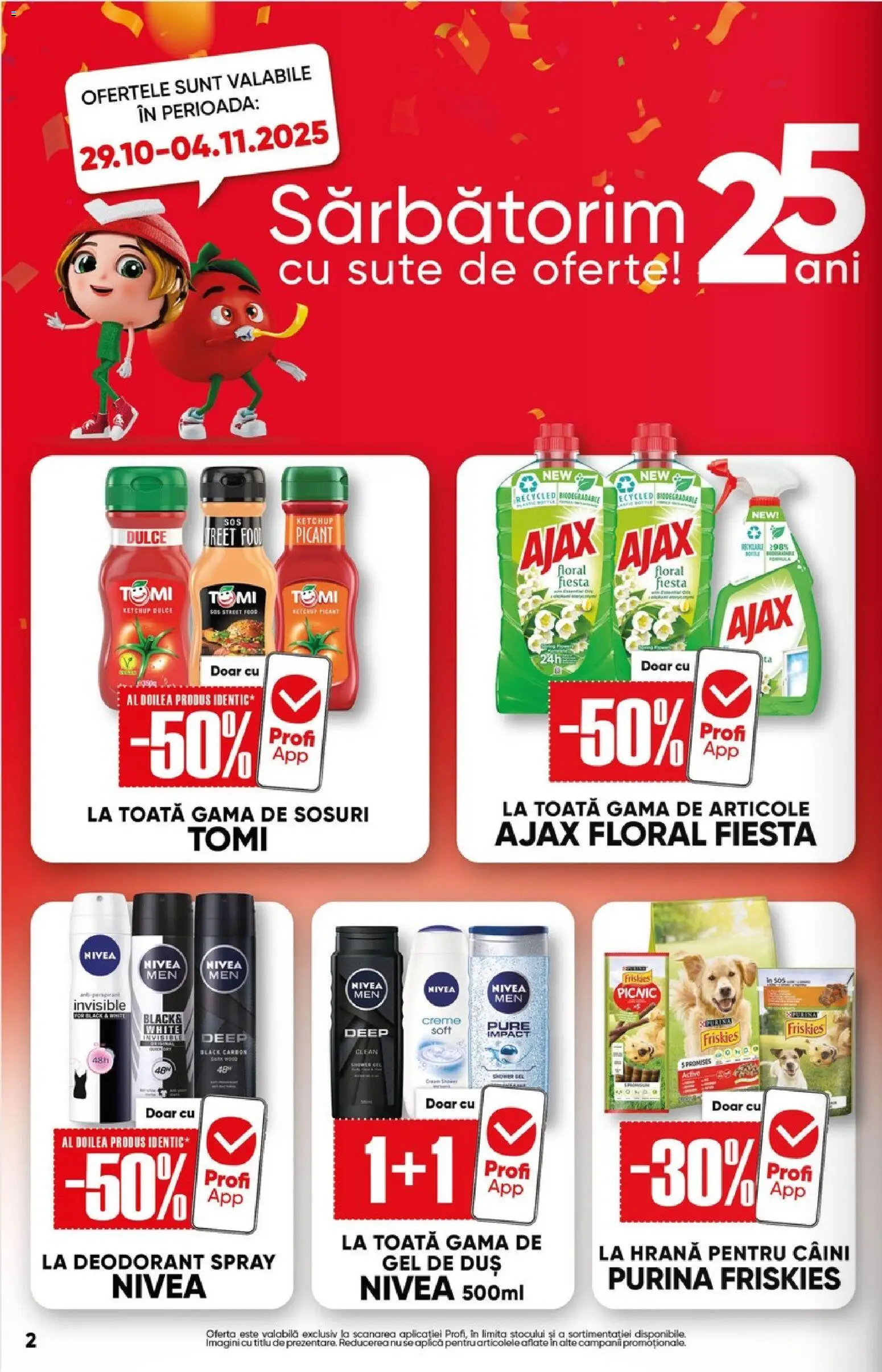 Catalog Profi 29 Octombrie - 10 Noiembrie 2025 | Pagina 2 | Produse: Hrană pentru câini, Gel de duș, Deodorant, Ketchup