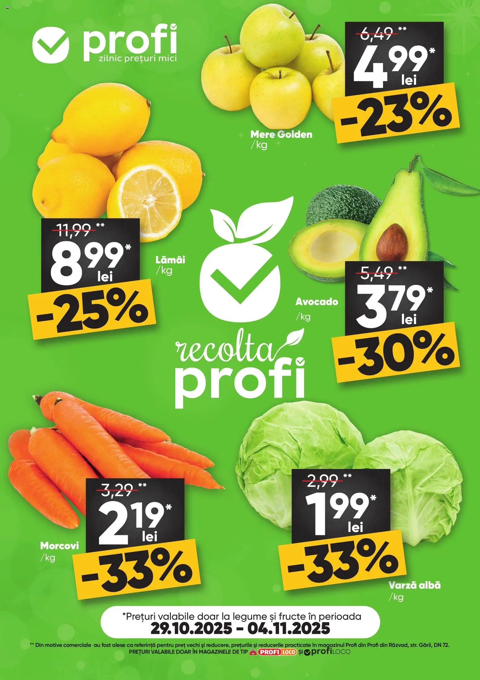 Catalog Profi 29 Octombrie - 3 Noiembrie 2025 | Pagina 1 | Produse: Mere, Morcovi, Avocado, Fructe