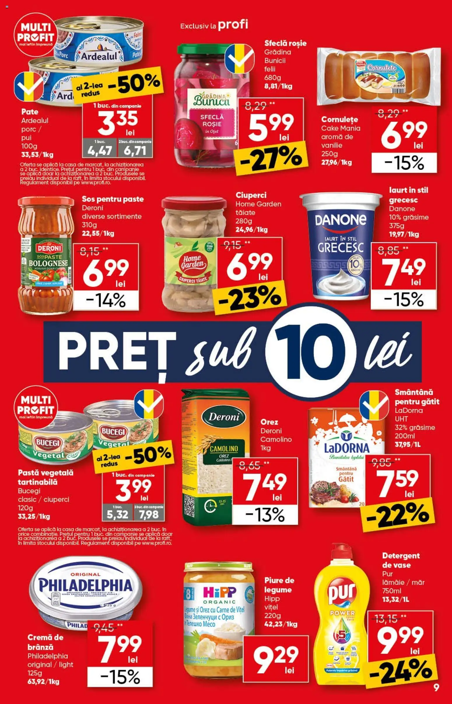 Catalog Profi 29 Octombrie - 10 Noiembrie 2025 | Pagina 9 | Produse: Cremă, Orez, Cremă de brânză, Legume