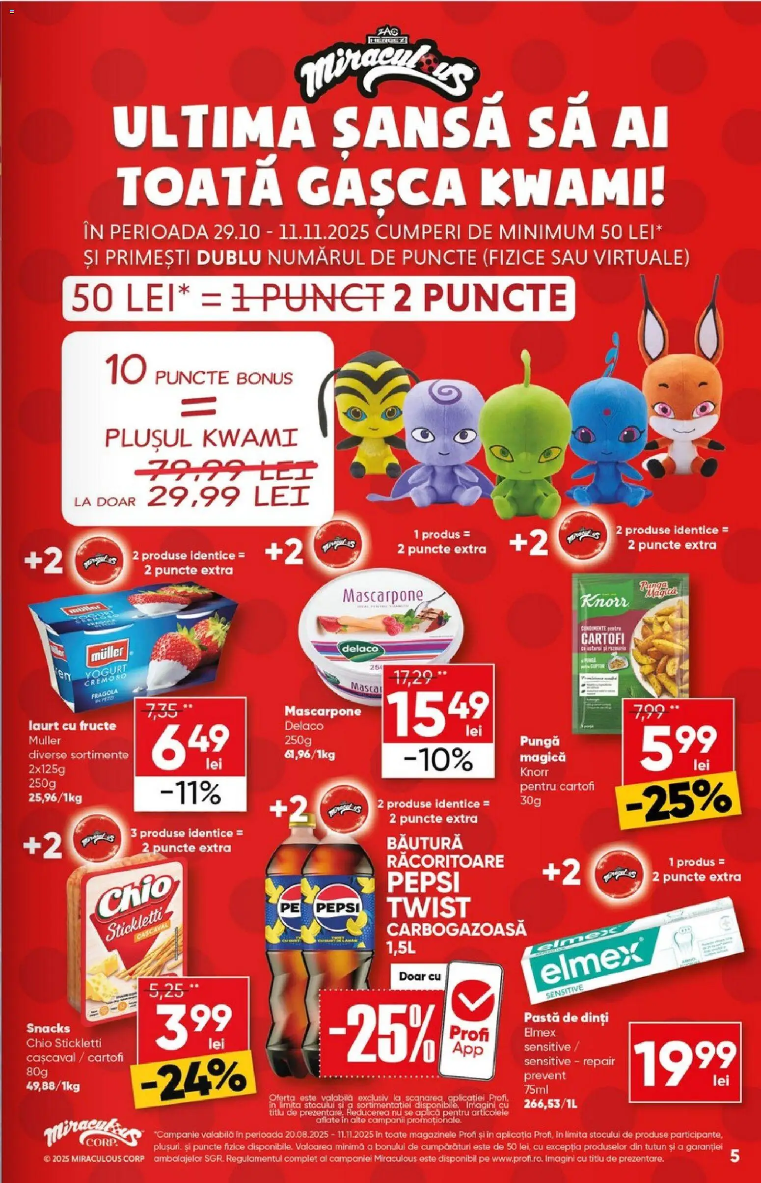 Catalog Profi 29 Octombrie - 10 Noiembrie 2025 | Pagina 5 | Produse: Pungă, Light Kedi Konservesi, Cartofi, Fructe