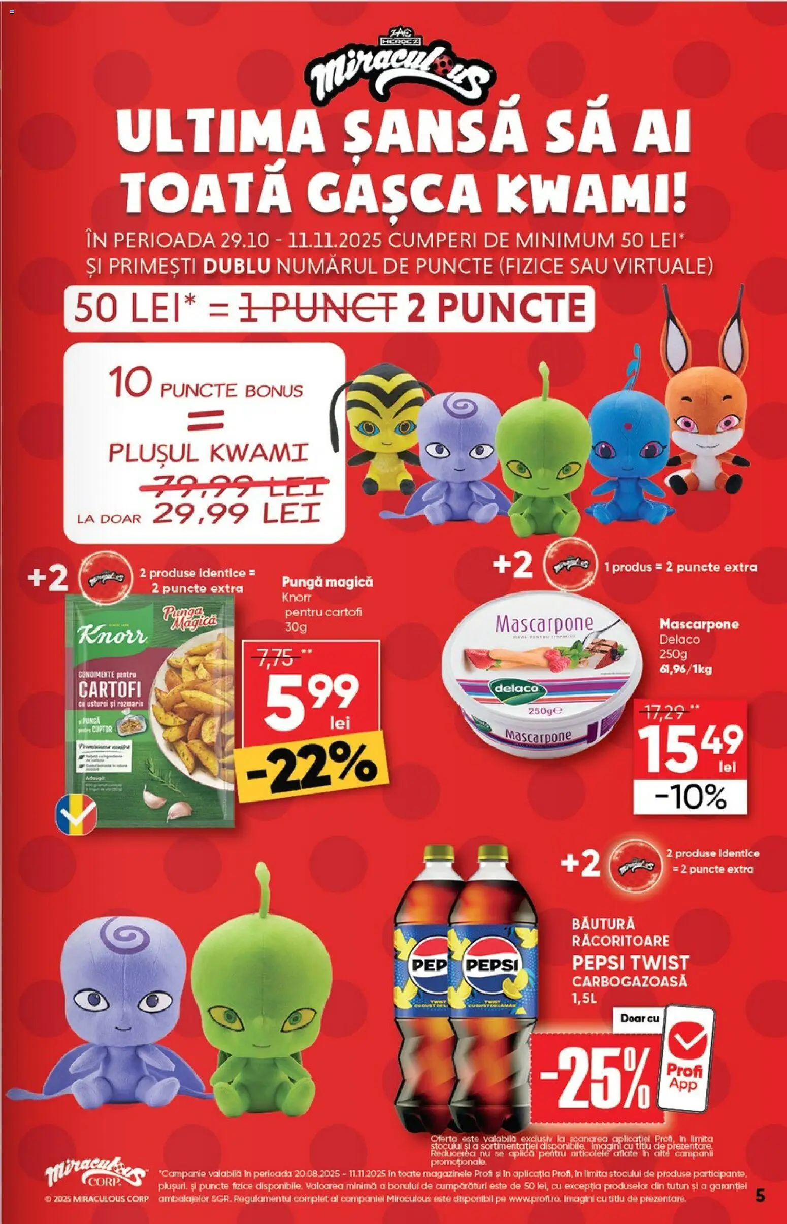 Catalog Profi 29 Octombrie - 10 Noiembrie 2025 | Pagina 5 | Produse: Pungă, Cuptor, Mascarpone, Cartofi