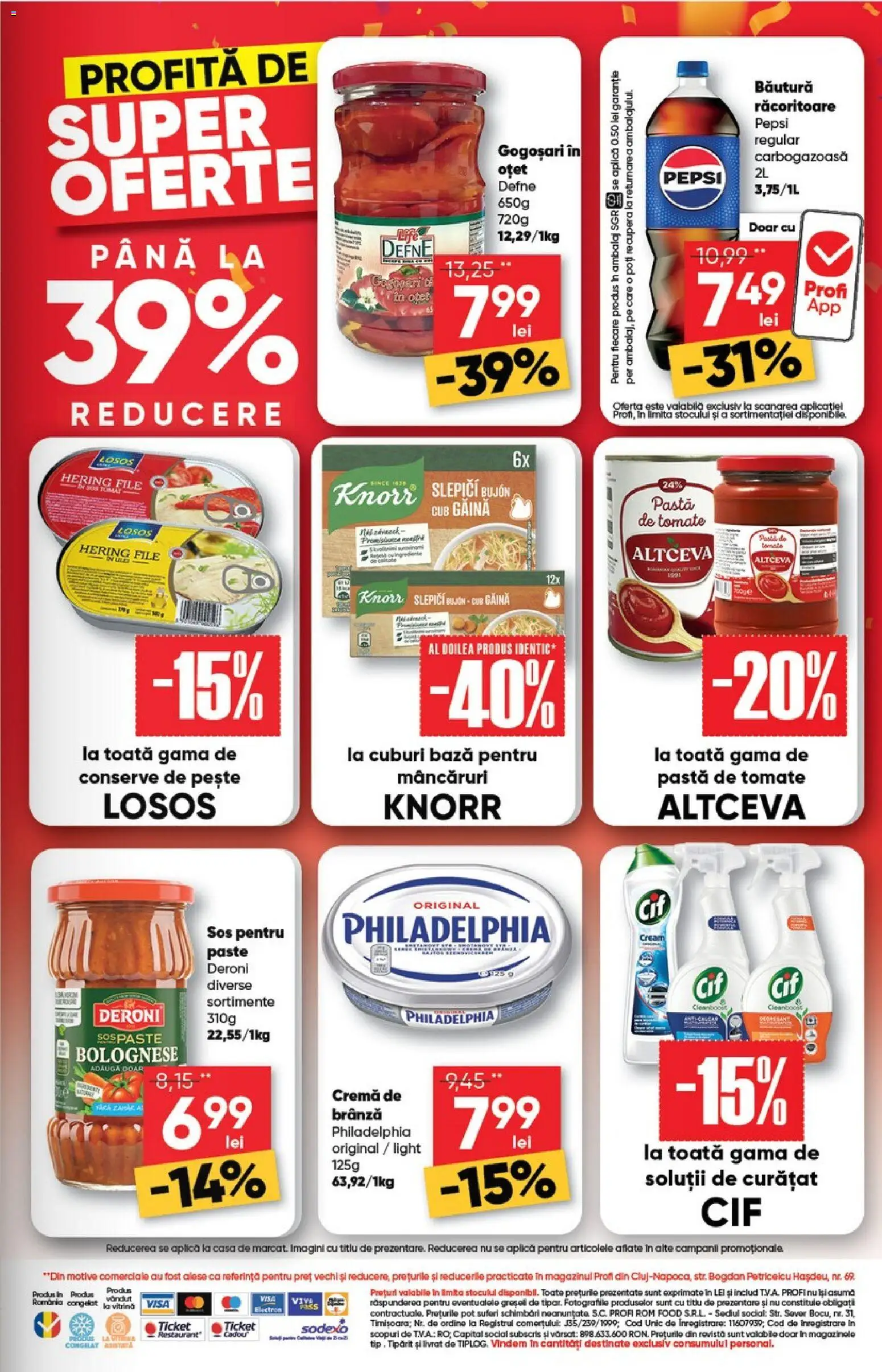Catalog Profi 29 Octombrie - 10 Noiembrie 2025 | Pagina 9 | Produse: Farine, Cremă, Pastă de tomate, Rom