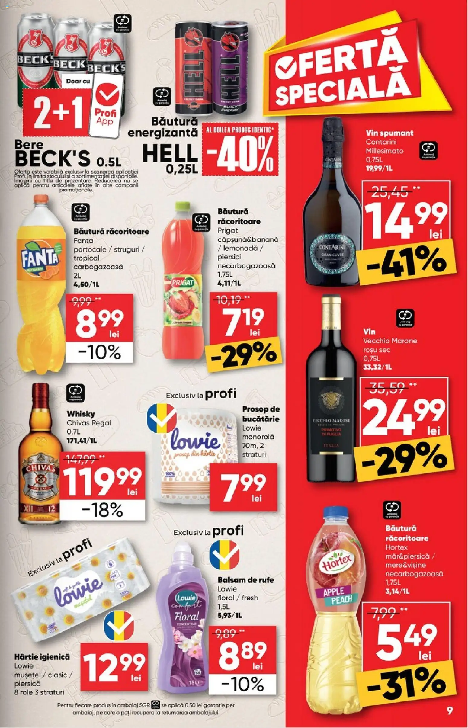 Catalog Profi 29 Octombrie - 10 Noiembrie 2025 | Pagina 9 | Produse: Role, Bere, Băutură energizantă, Portocale