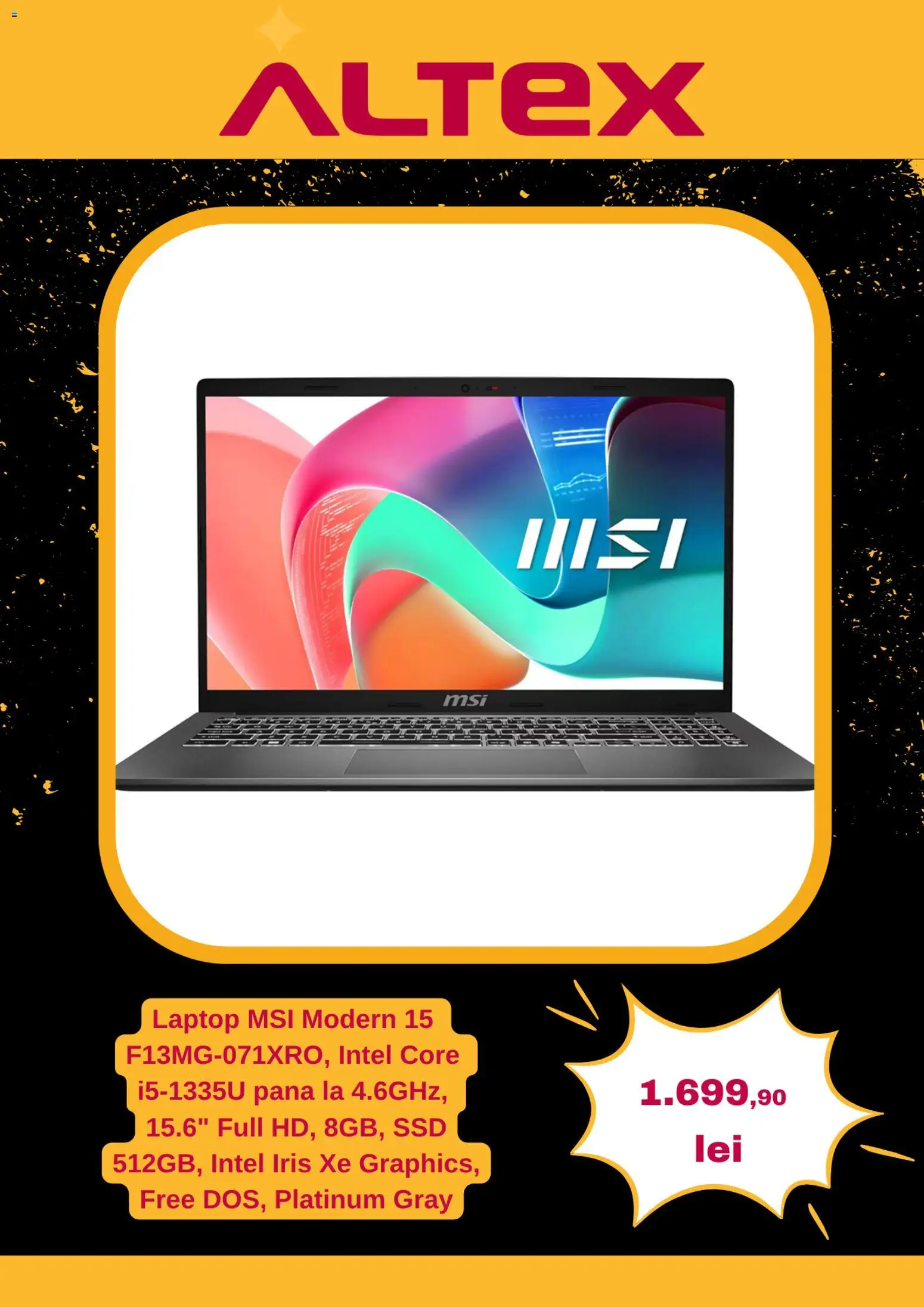 Catalog Altex 30 Octombrie - 4 Noiembrie 2025 | Pagina 3 | Produse: Laptop