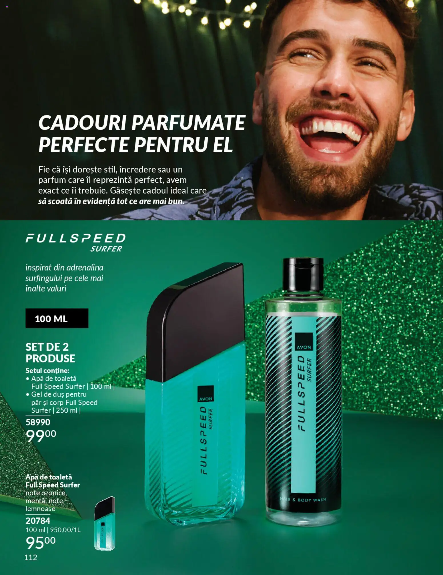 Catalog Avon 1 - 29 Noiembrie 2025 | Pagina 112 | Produse: Body, Parfum, Apă de toaletă, Gel de duș