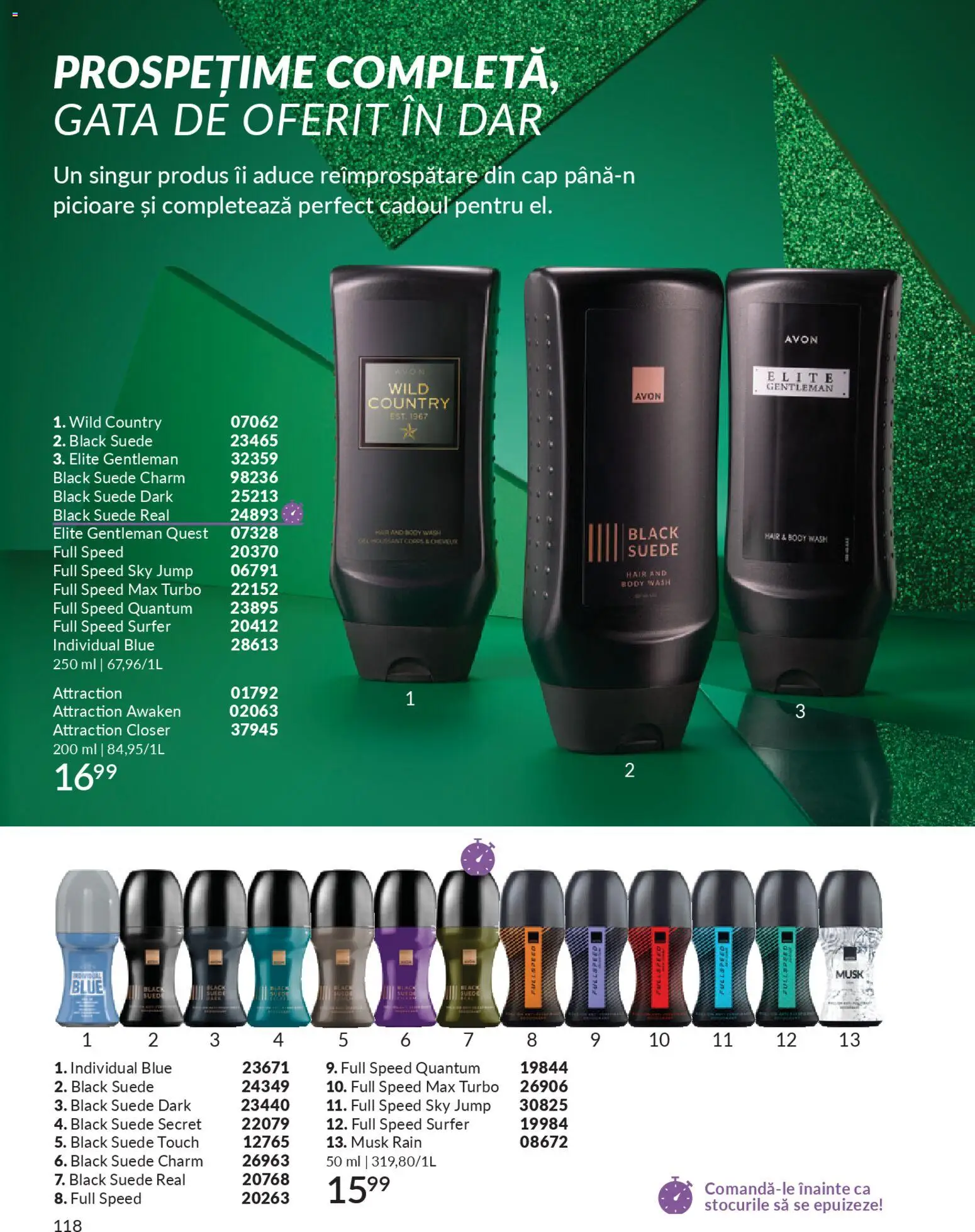 Catalog Avon 1 - 29 Noiembrie 2025 | Pagina 118 | Produse: Body, Deodorant
