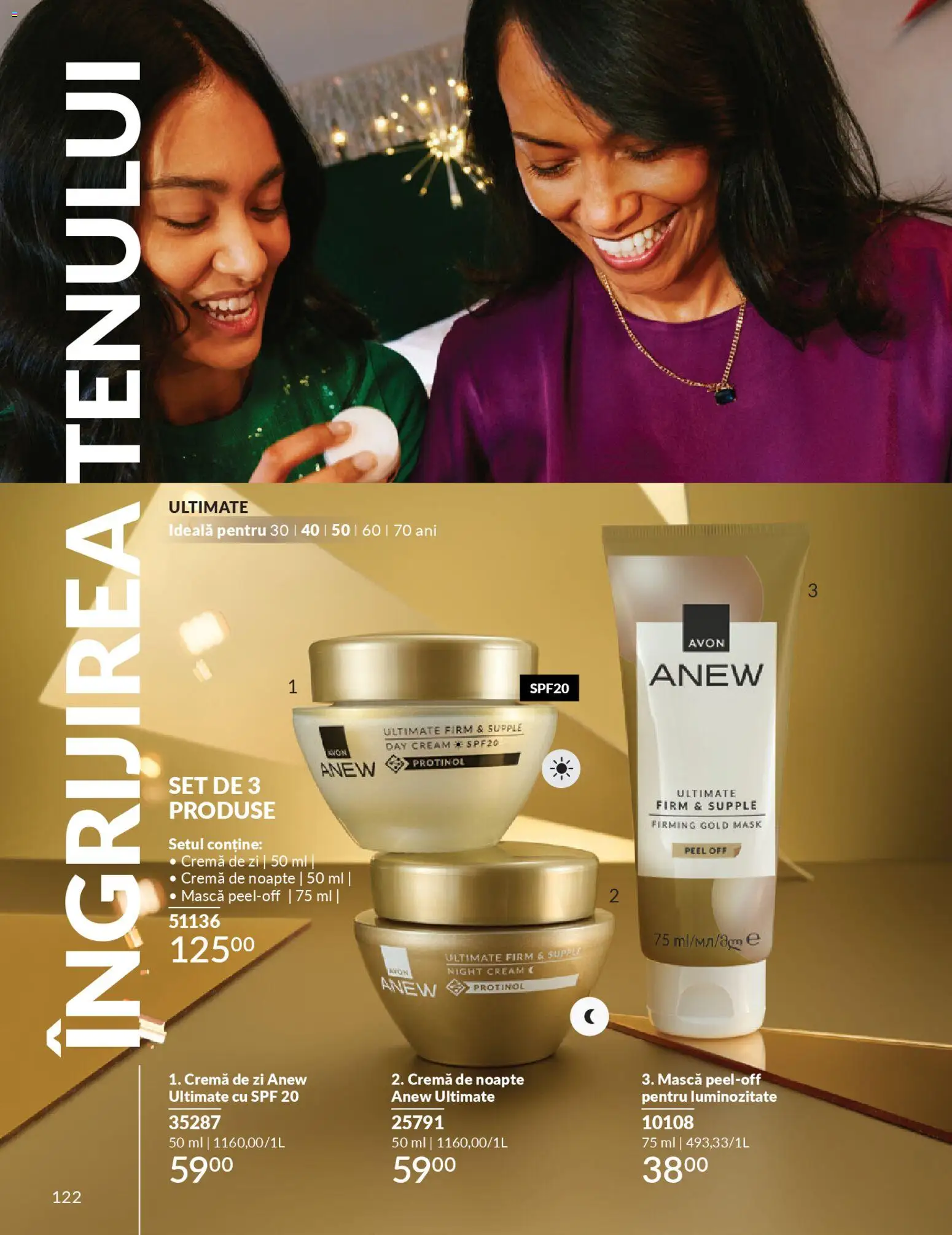 Catalog Avon 1 - 29 Noiembrie 2025 | Pagina 122 | Produse: Cremă de zi, Cremă de noapte, Cremă