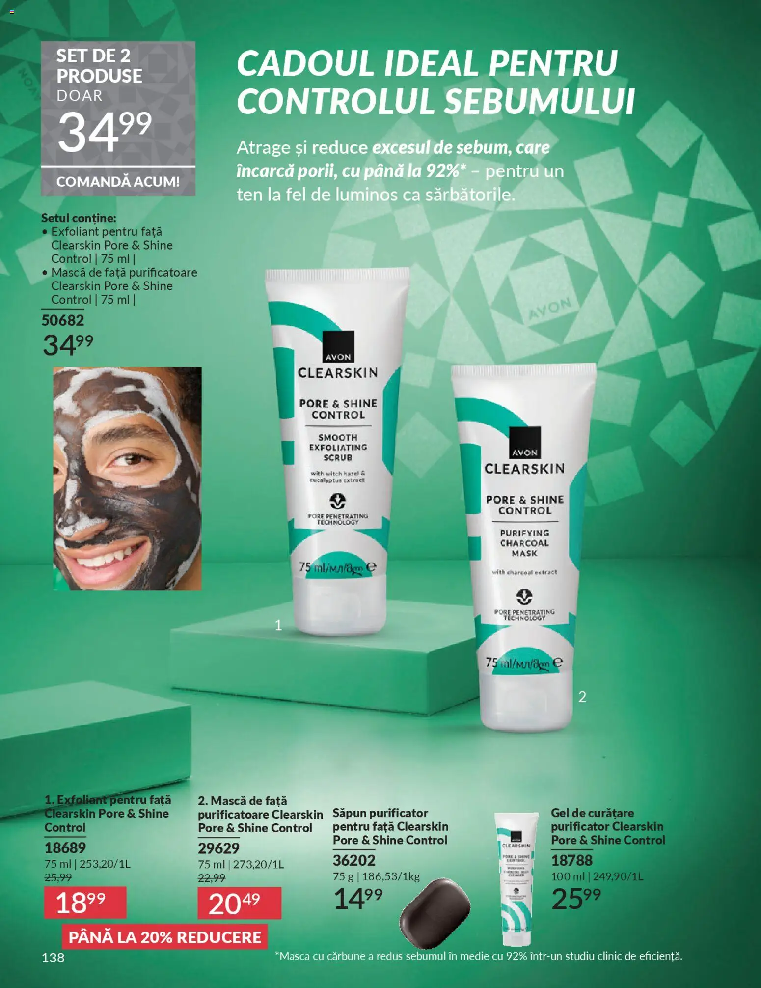 Catalog Avon 1 - 29 Noiembrie 2025 | Pagina 138 | Produse: Exfoliant, Gel de curățare, Scrub, Săpun