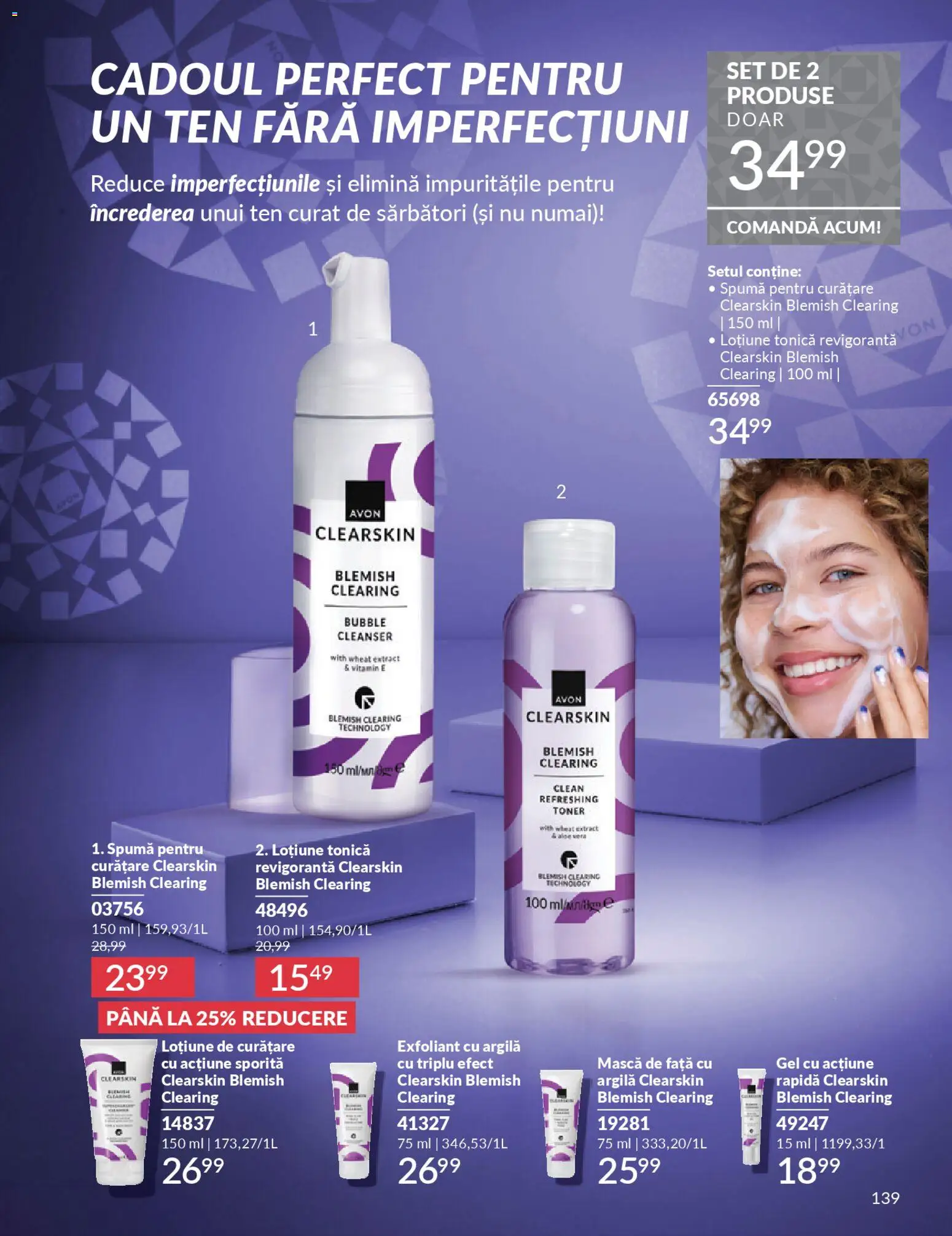 Catalog Avon 1 - 29 Noiembrie 2025 | Pagina 139 | Produse: Loțiune tonică, Exfoliant, Pomelo, Toner